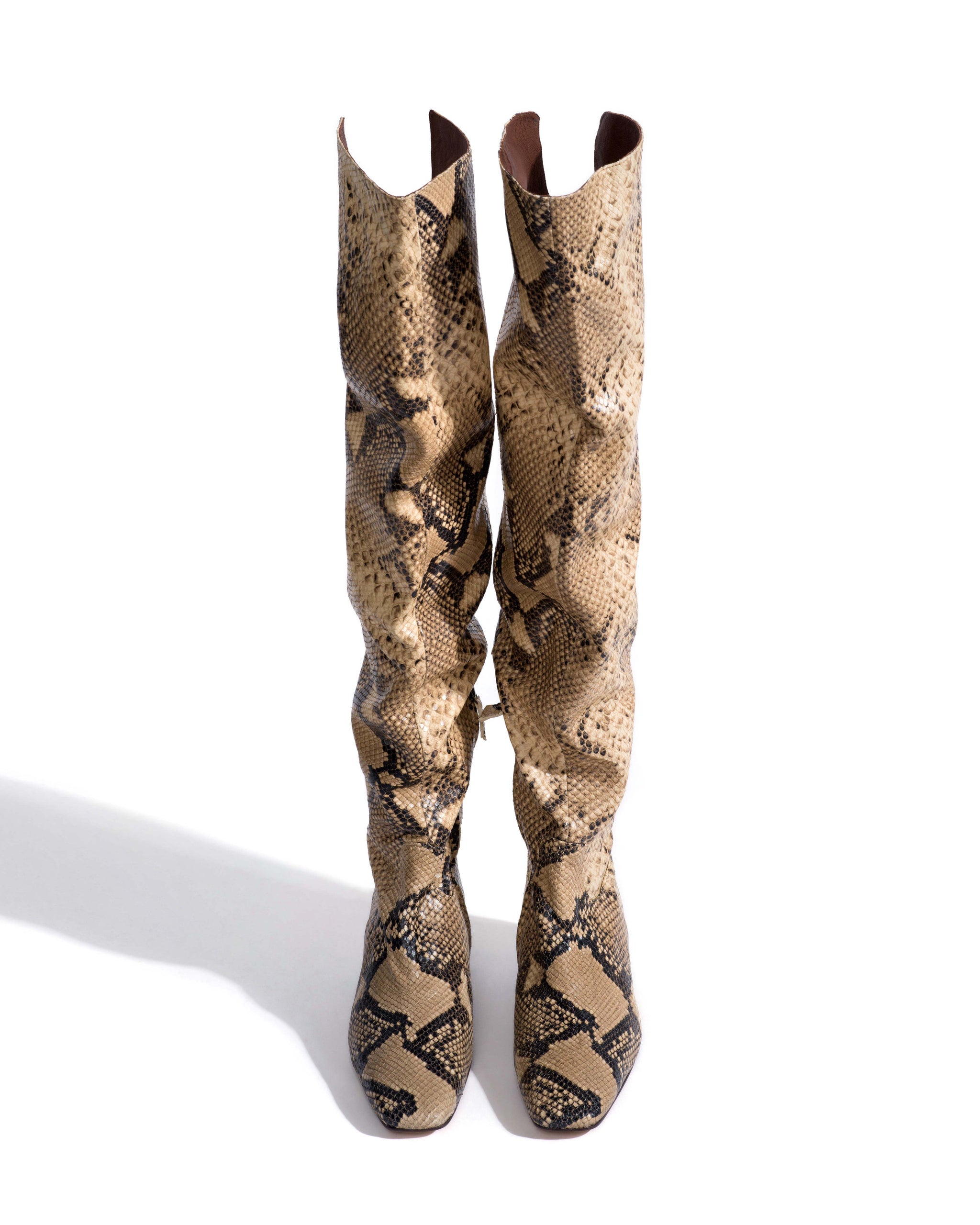 Gail Snake calf Natural sand