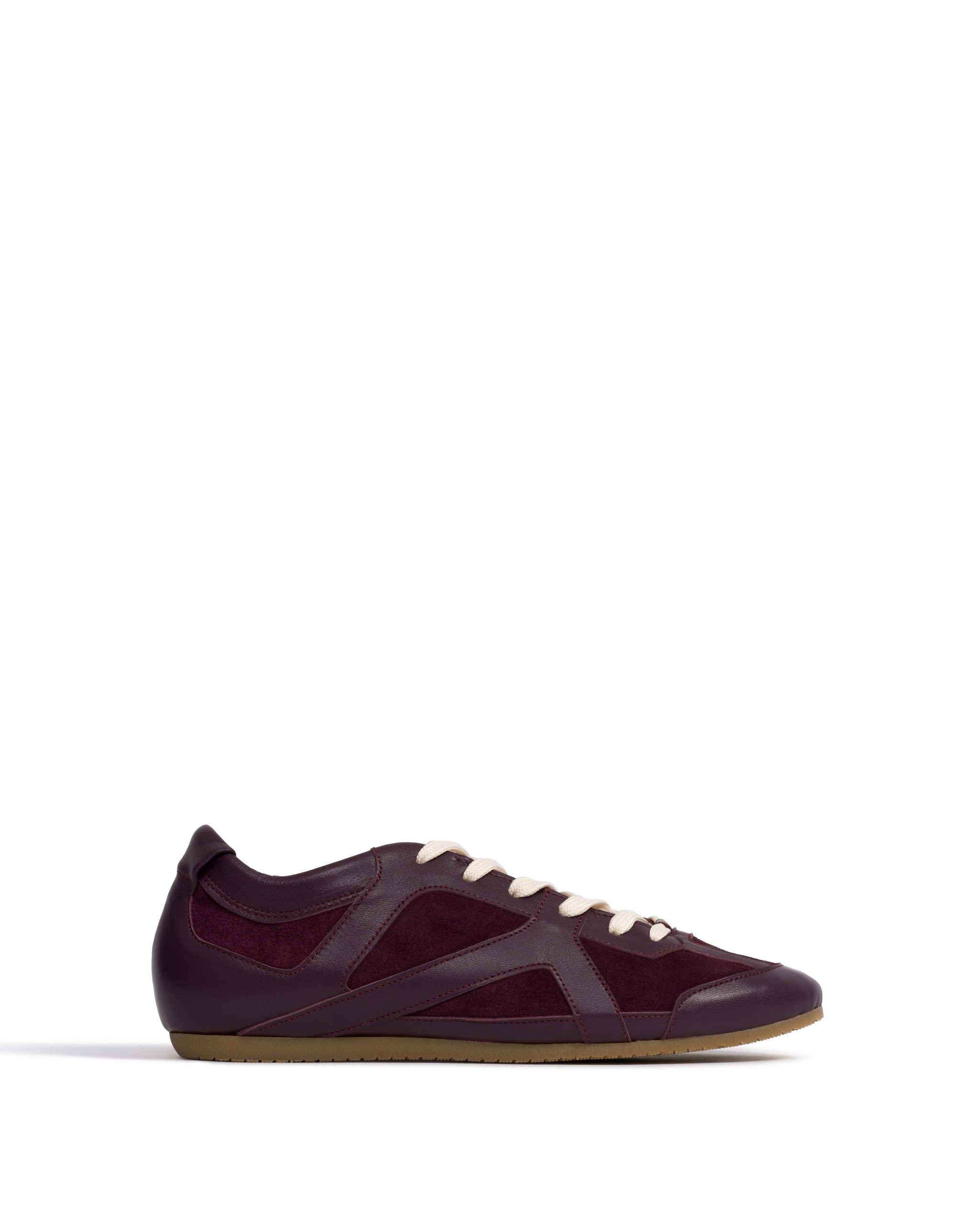 Sneakerina Shiny lamb & suede leather Fig purple - Anonymous Copenhagen Sneakers