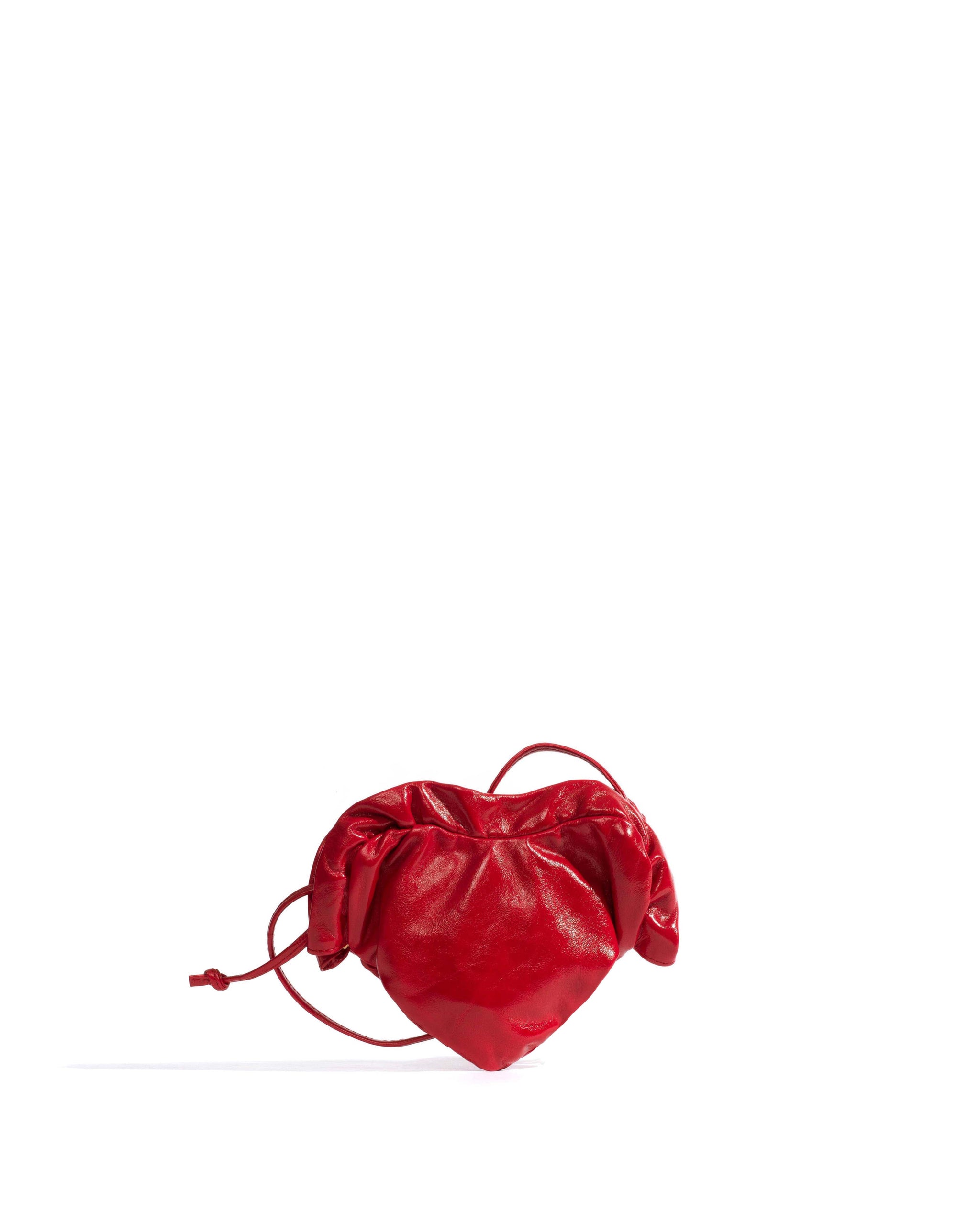 Zally petite heart bag Crinkled polished goat Scarlet - Anonymous Copenhagen Bags