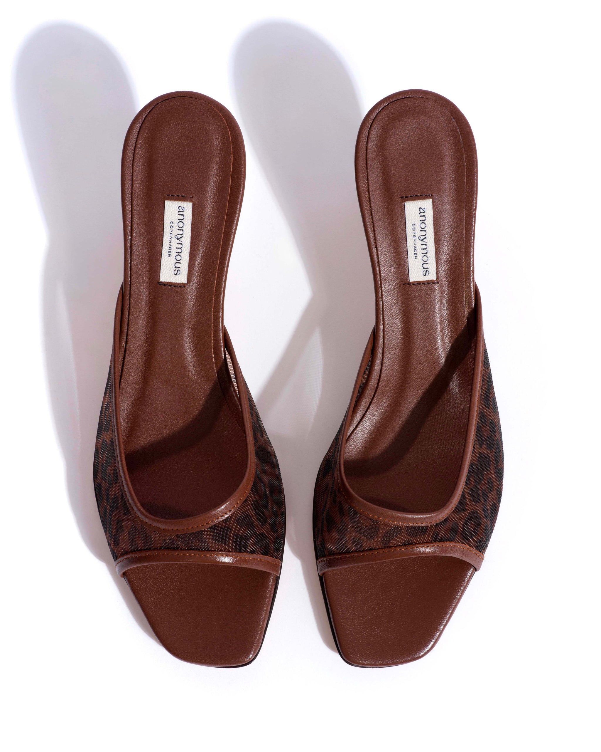 Mazy 55 mesh Shiny lamb & mesh Chocolate & leopard -