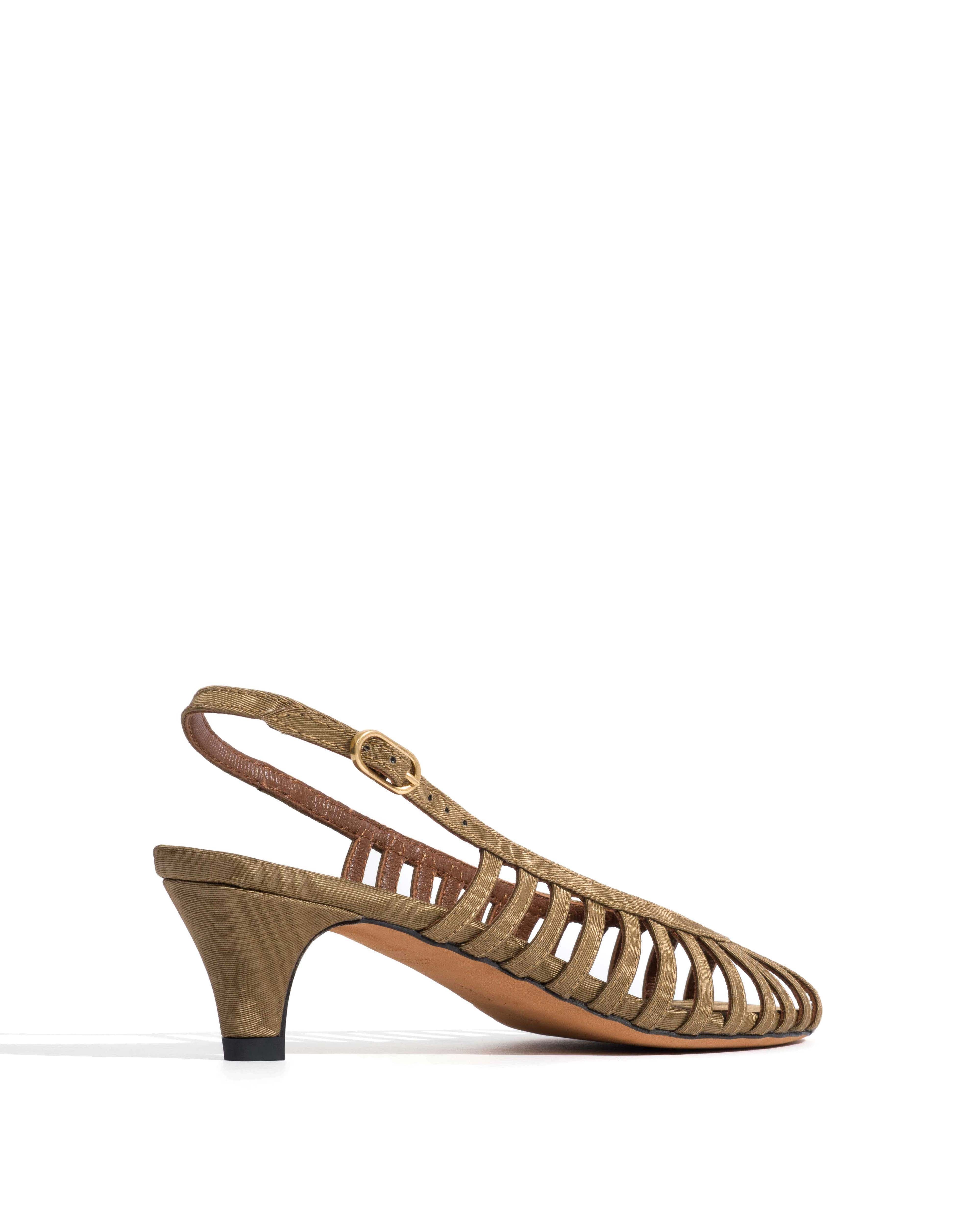 Carminho 40 stiletto Glossy moire Khaki