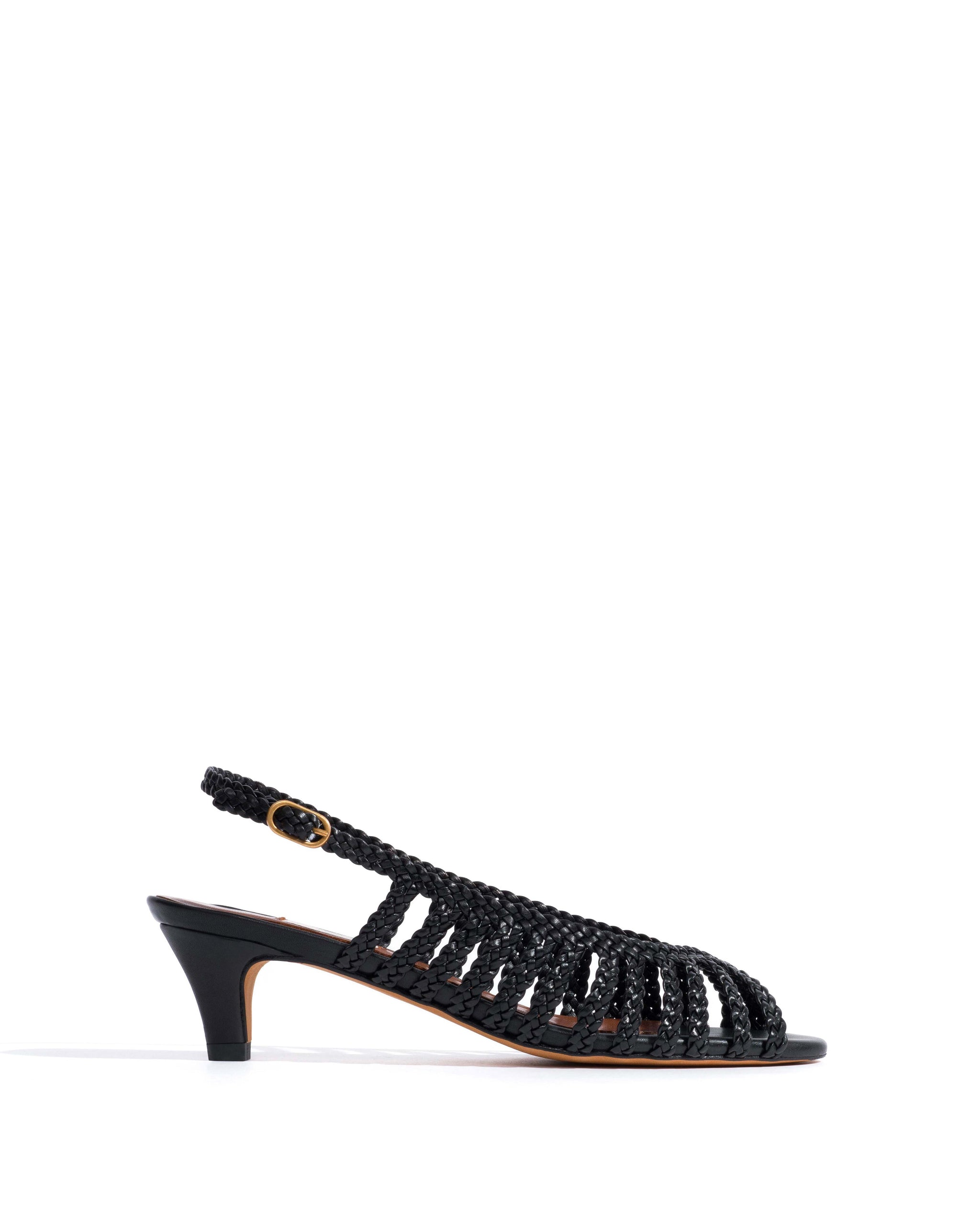 Carminho 40 stiletto hand-braided Hand-braided leather Black - Anonymous Copenhagen Heels