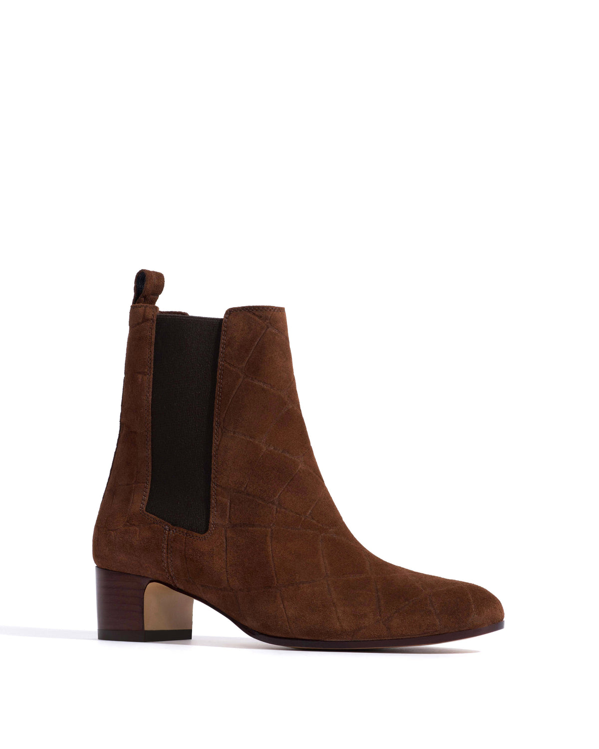 Niabella Croco calf suede Chocolate