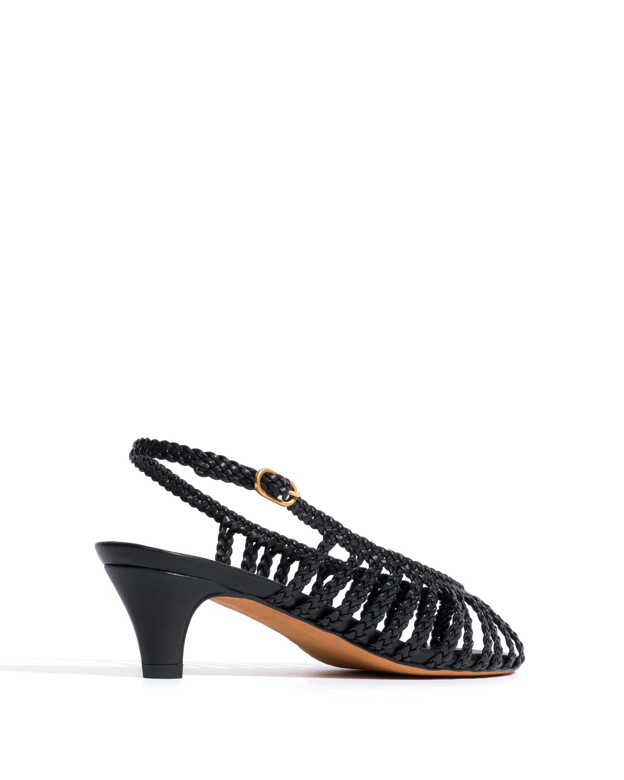 Carminho 40 stiletto hand-braided Hand-braided leather Black - Anonymous Copenhagen Heels