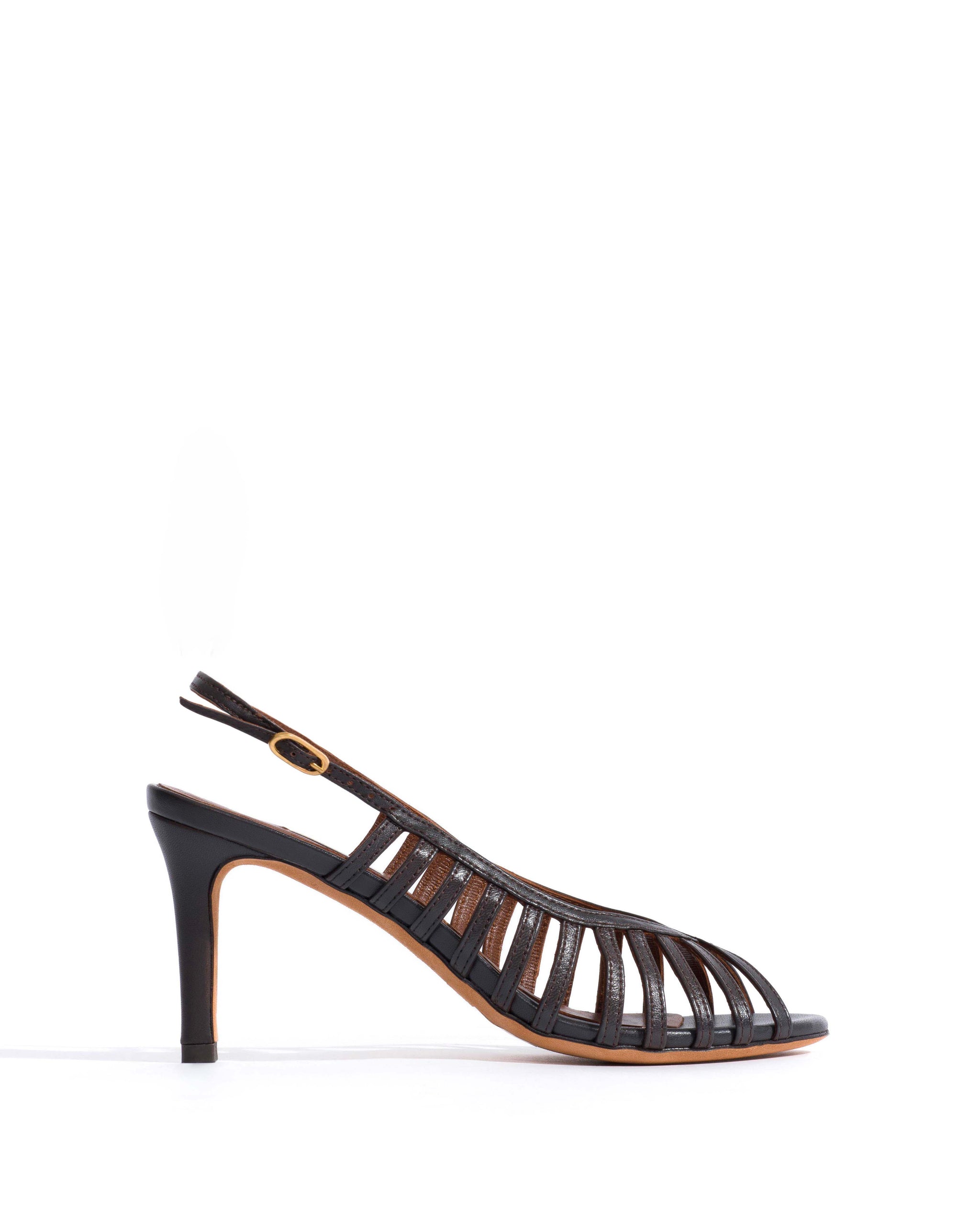 Carminho 75 Shiny lamb Espresso brown - Anonymous Copenhagen Heels