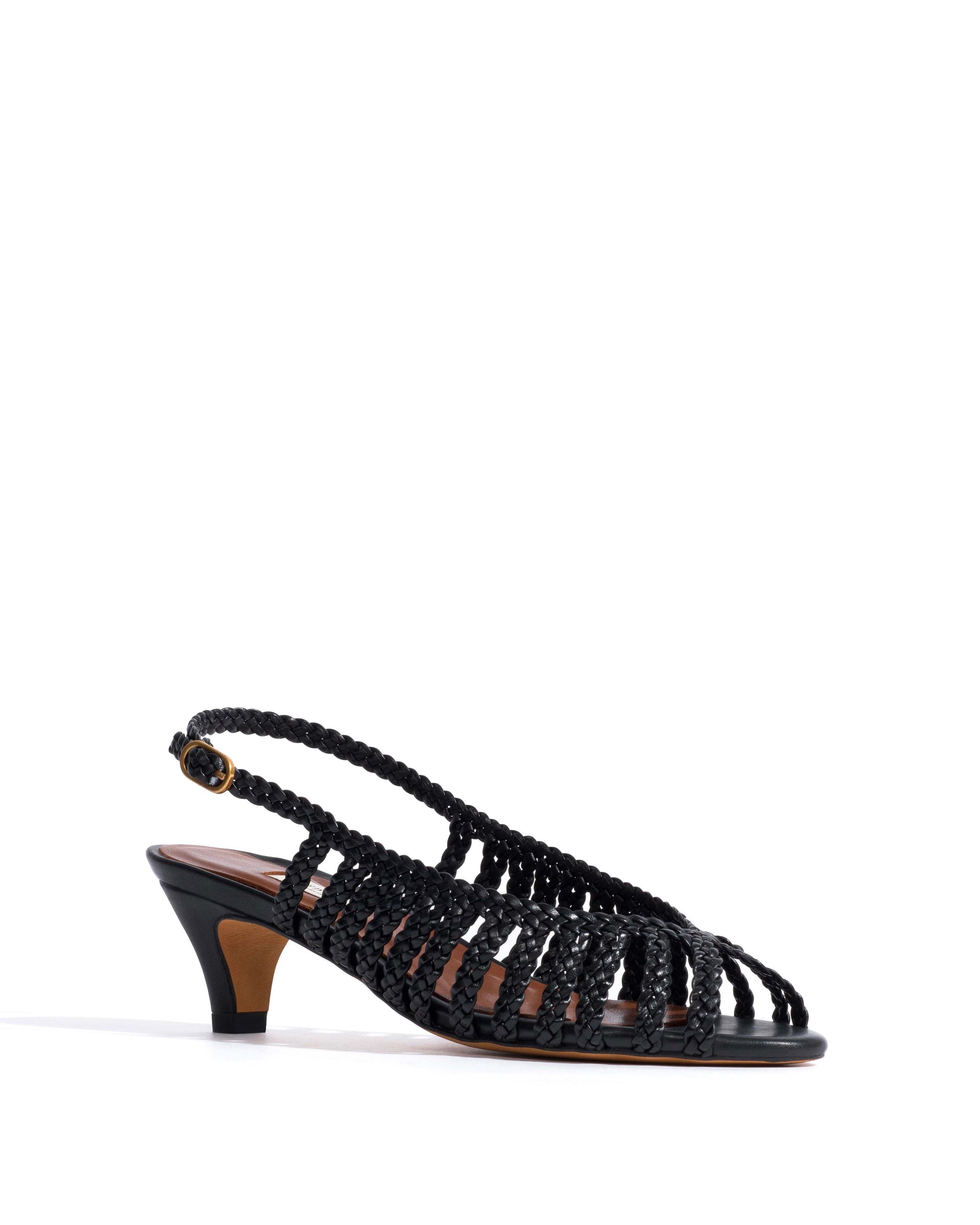 Carminho 40 stiletto hand-braided Hand-braided leather Black - Anonymous Copenhagen Heels