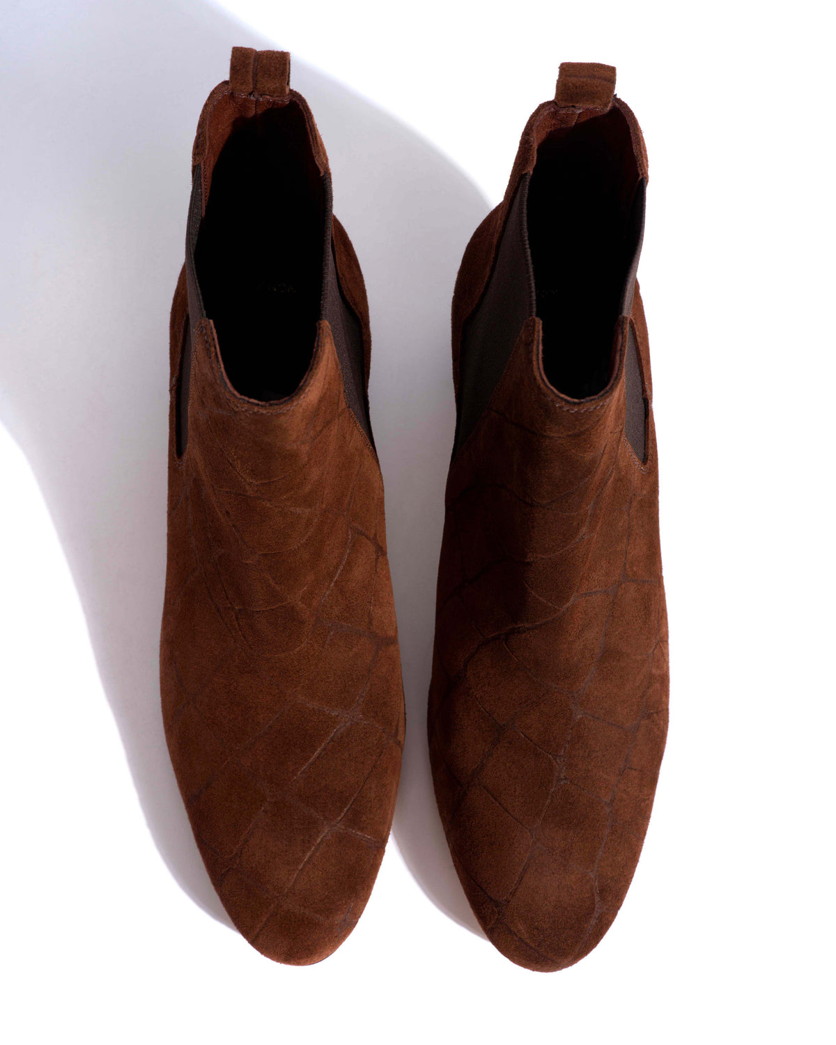 Niabella Croco calf suede Chocolate