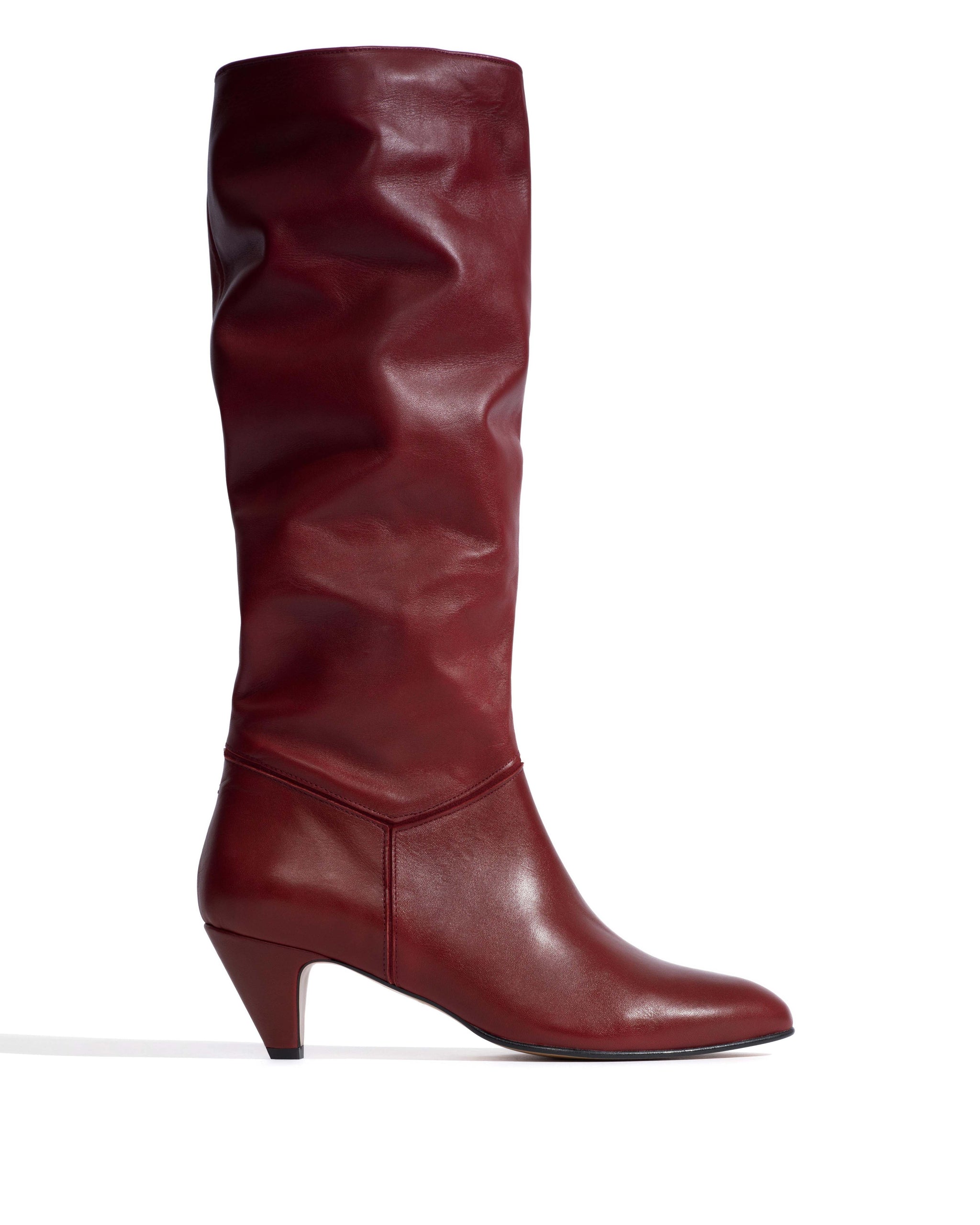 Jasmina 50 stiletto Soft calf & suede leather Pomegranate