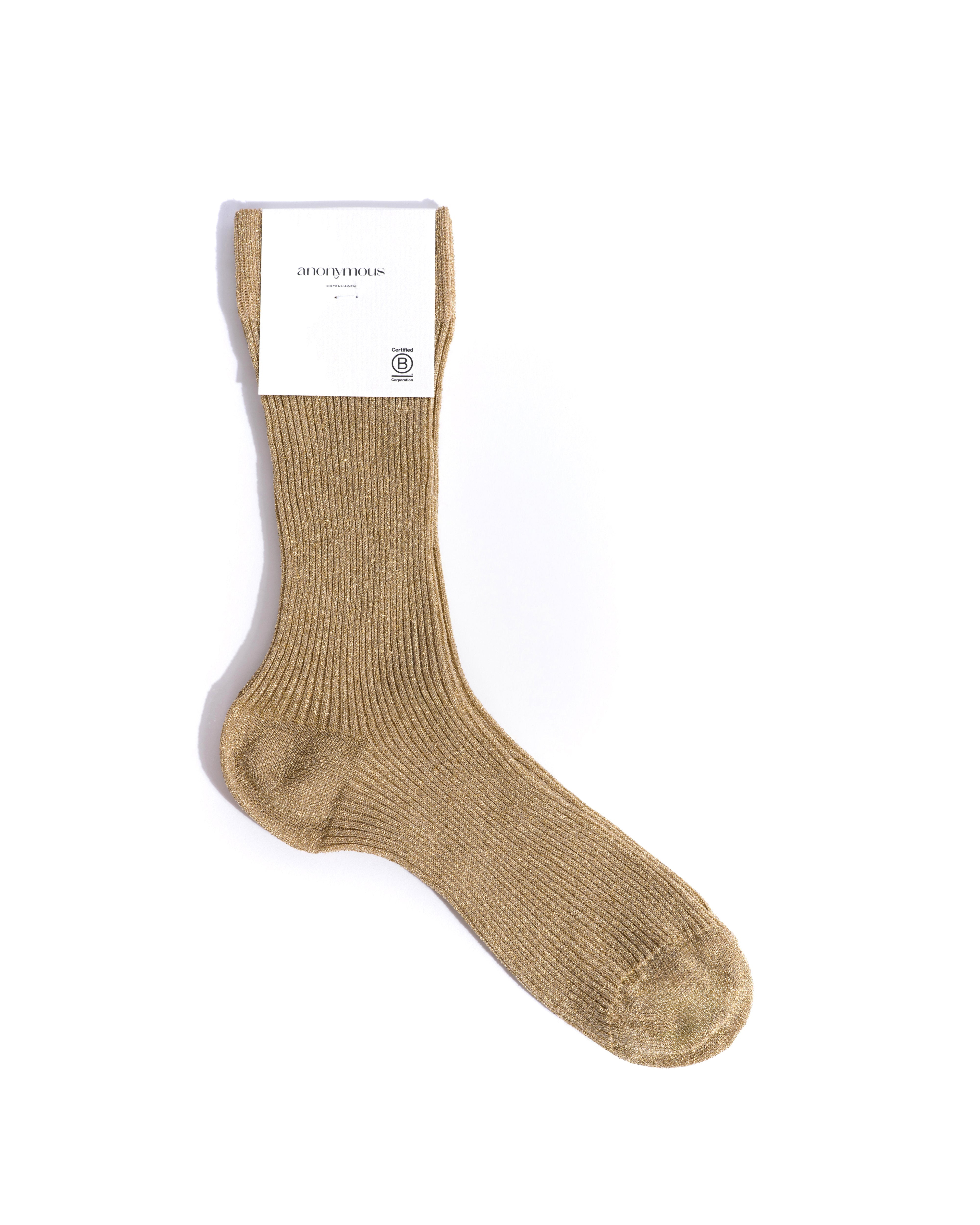 Noa glitter socks 52% nylon 48% polyester Gold