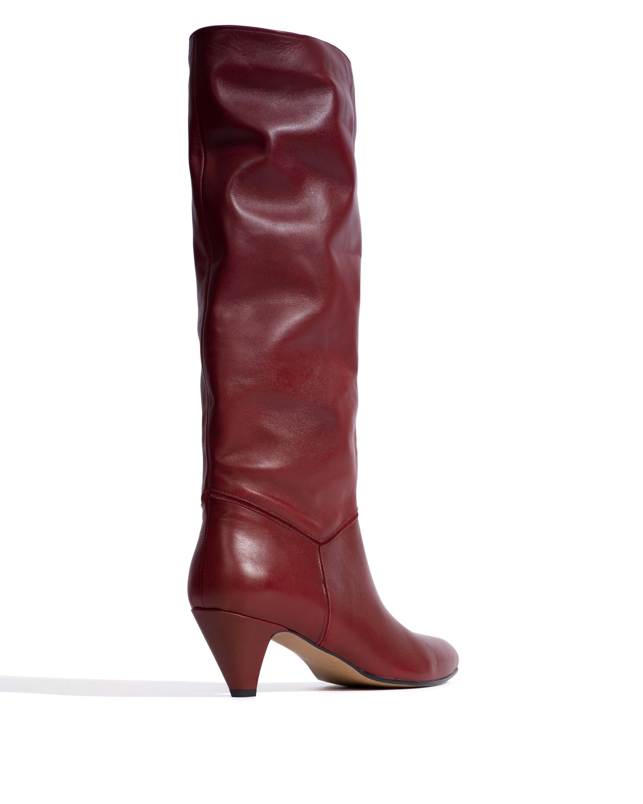 Jasmina 50 stiletto Soft calf & suede leather Pomegranate