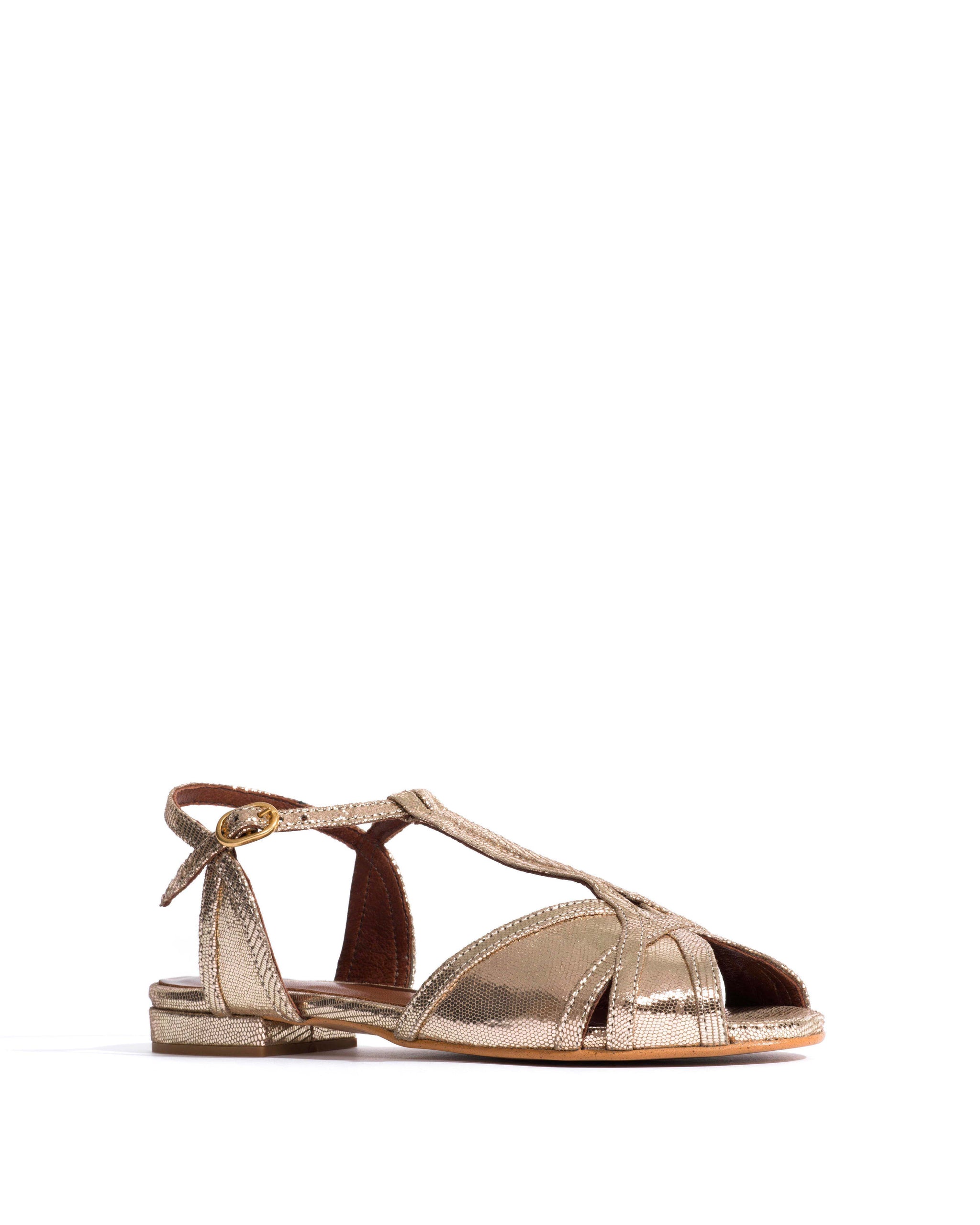 Therese 20 Lizard metallic goat Vintage champagne - Anonymous Copenhagen Shoes