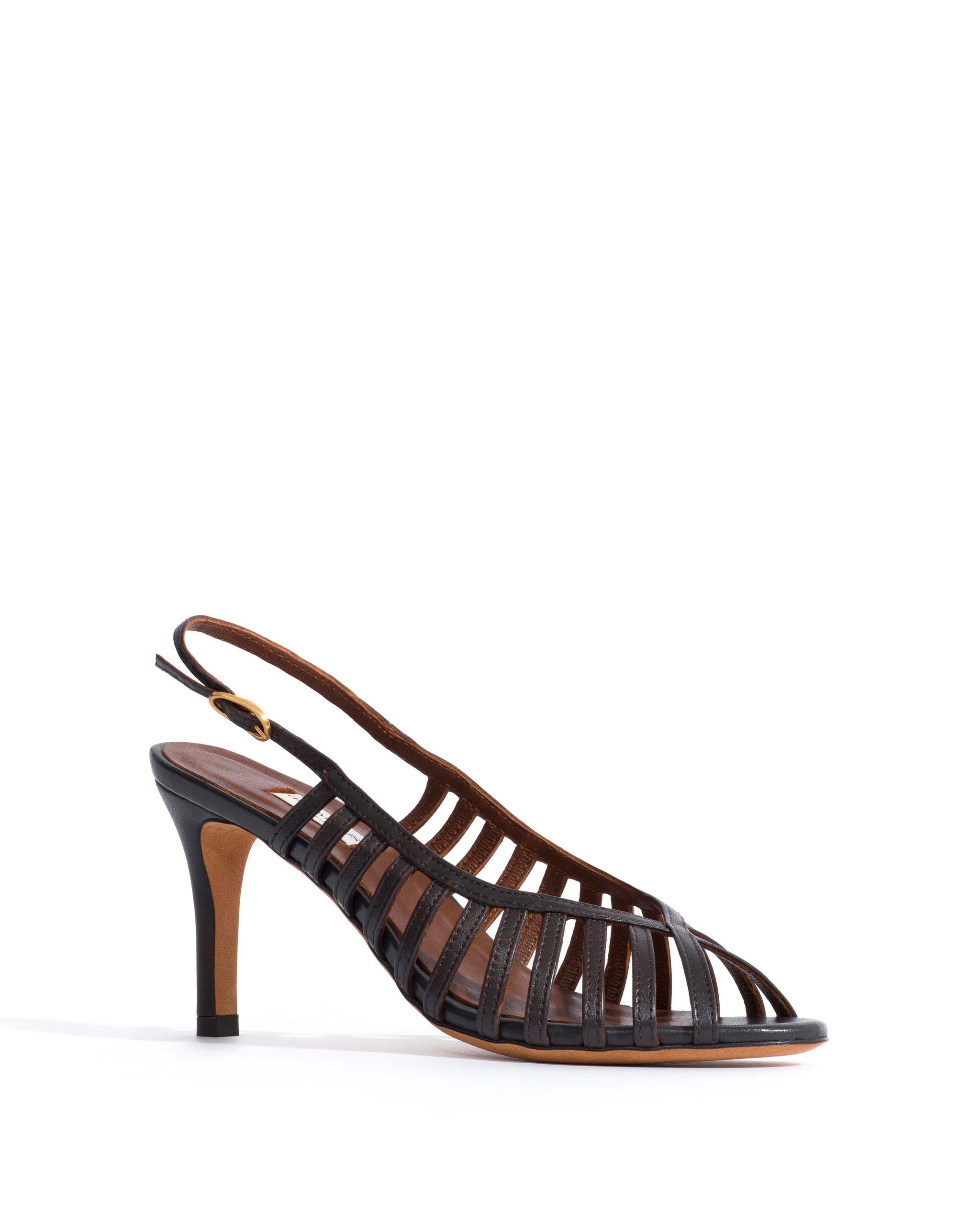 Carminho 75 Shiny lamb Espresso brown - Anonymous Copenhagen Heels