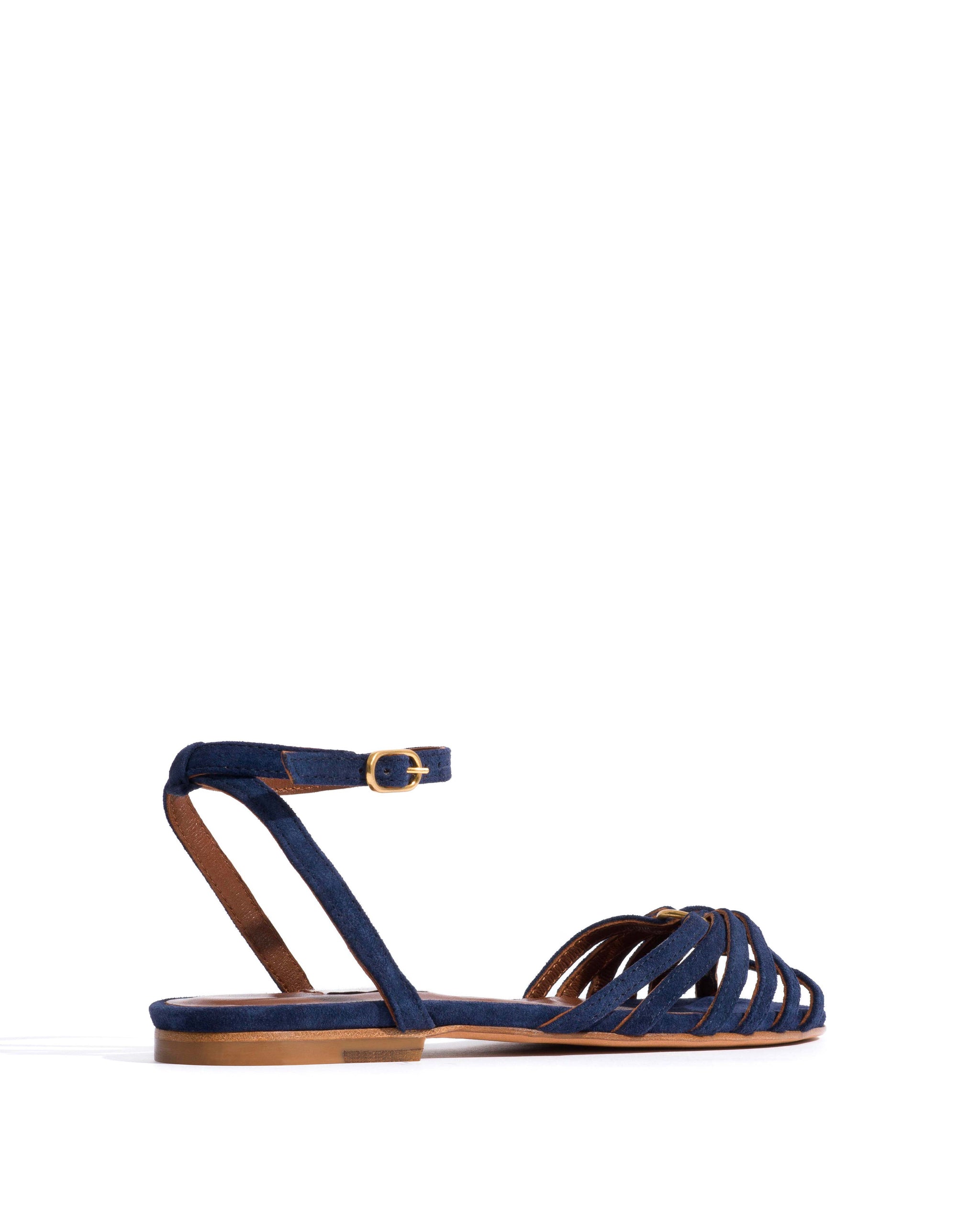 Lopes 10 Calf suede Ink blue - Anonymous Copenhagen Flat sandals
