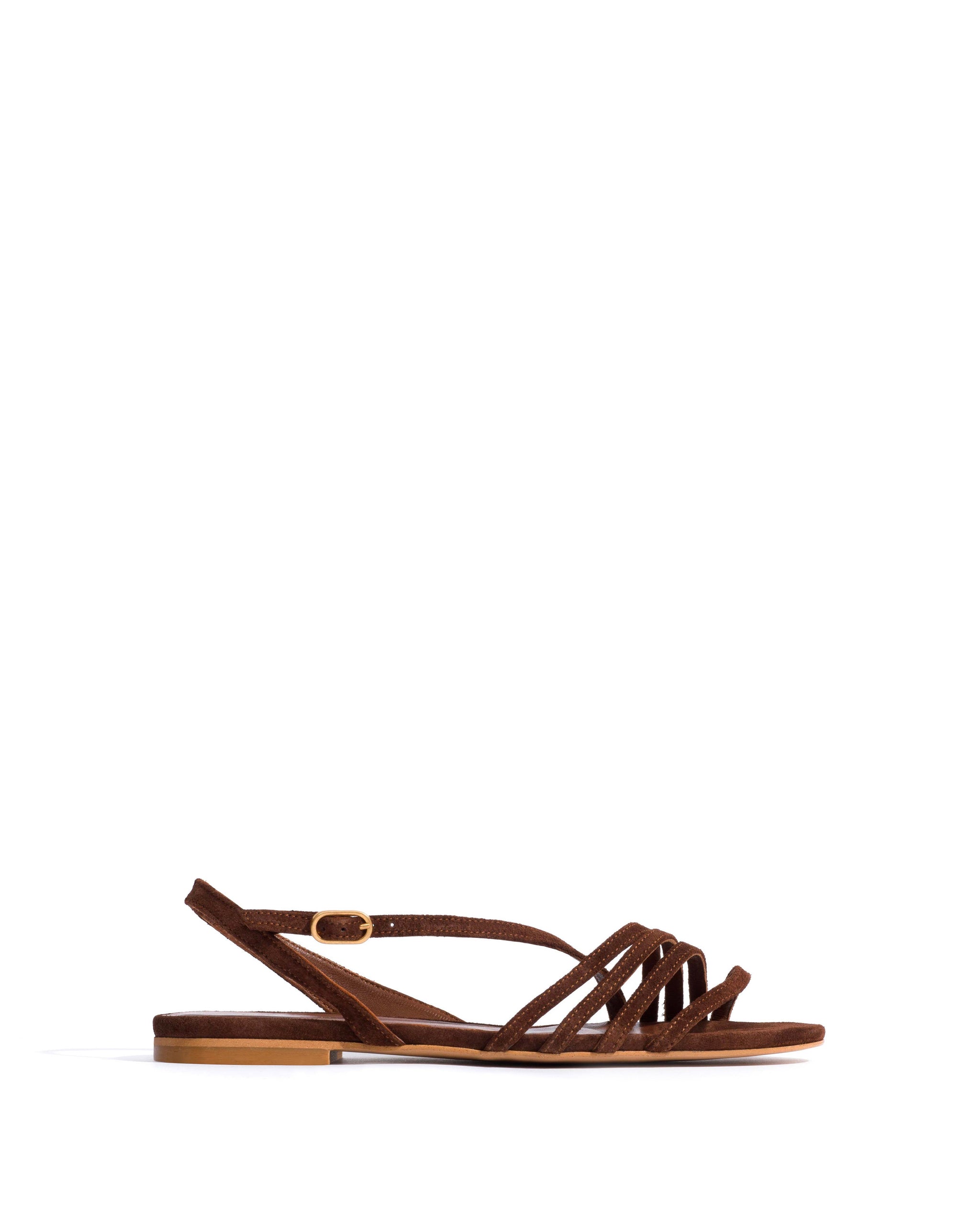 Naia 10 Calf suede Chocolate - Anonymous Copenhagen Flat sandals