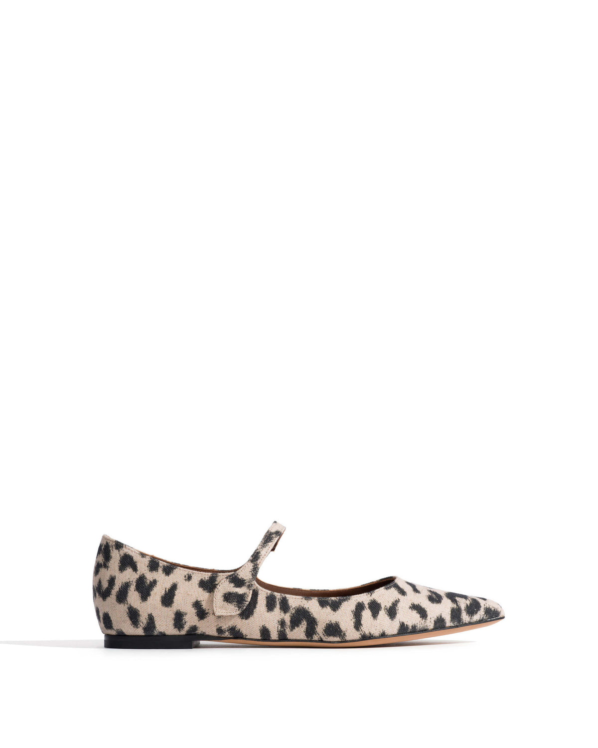 Fifi Natural cotton-linen Leopard