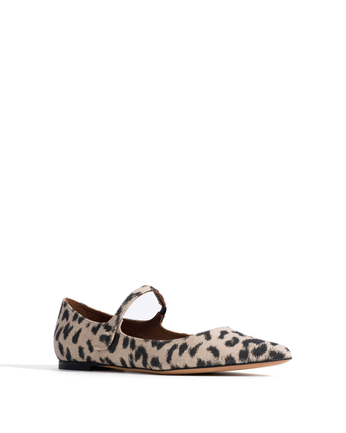 Fifi Natural cotton-linen Leopard