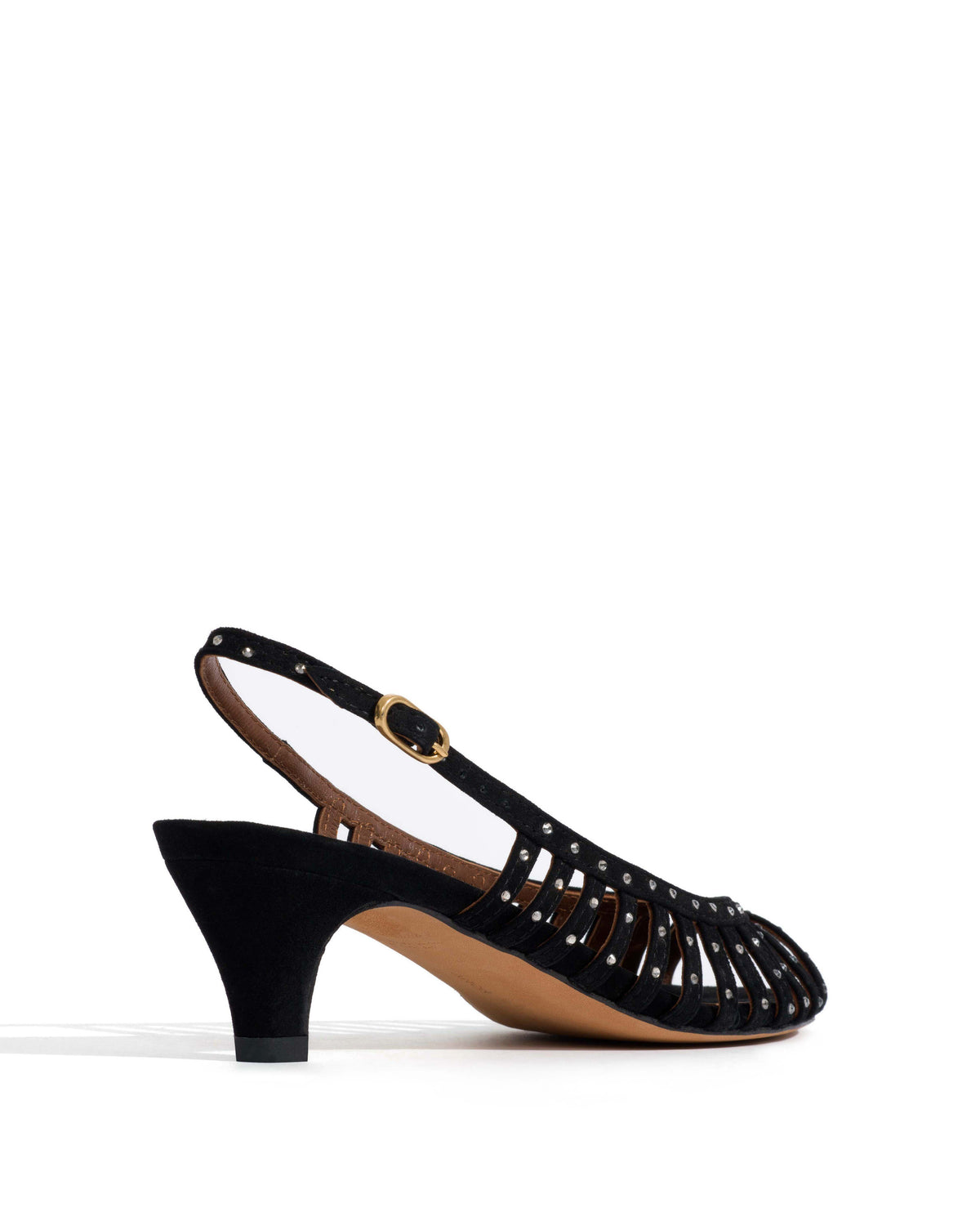 Carminho 40 stiletto crystals Calf suede Black