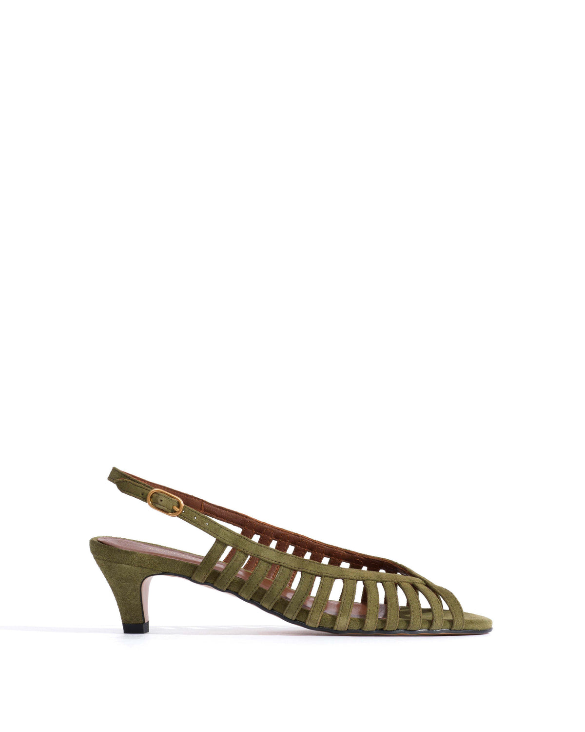 Carminho 40 stiletto Calf suede Olive green