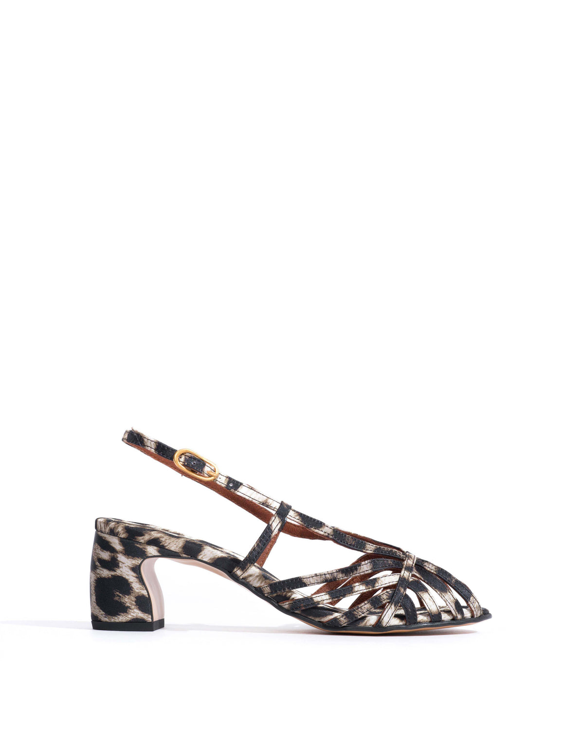 Briddie 50 Satin print Snow leopard