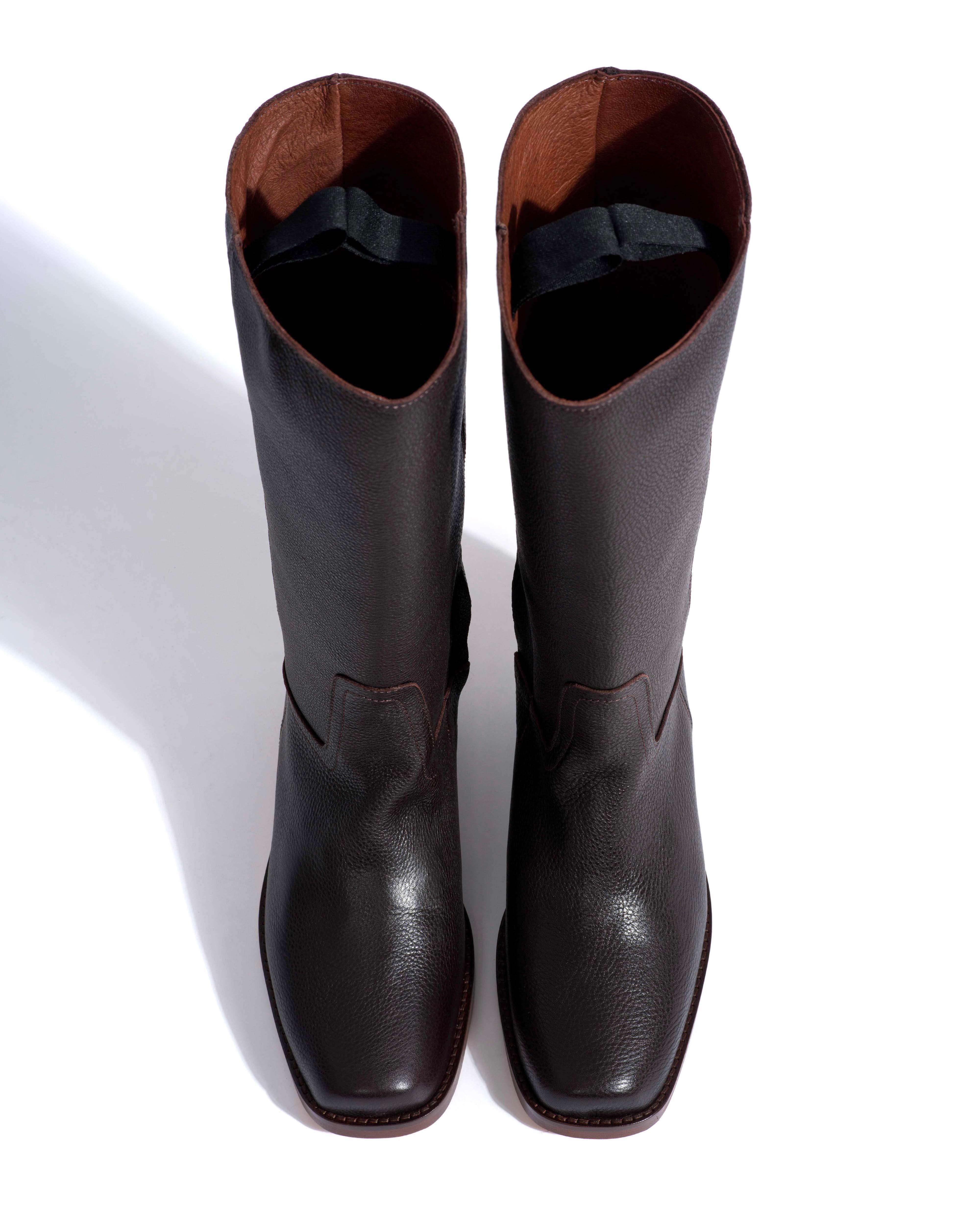 Tarisha Natural grain soft calf Espresso brown