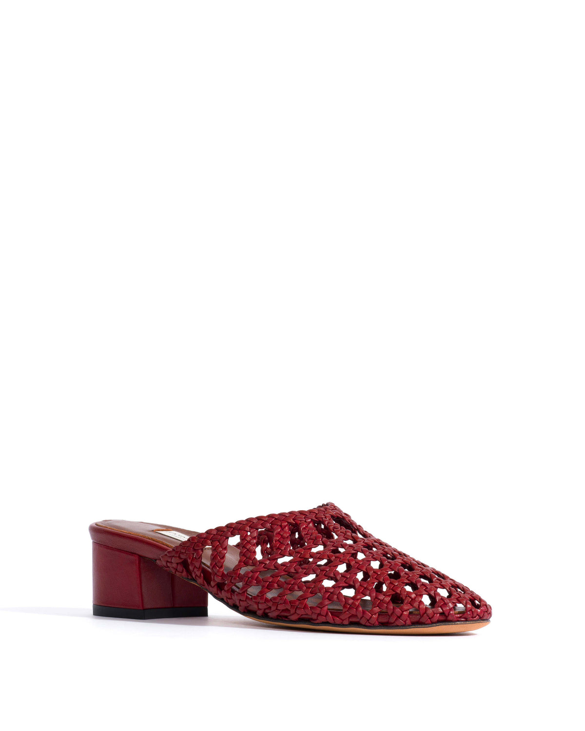 Sabrina 40 hand-braided leather Pomegranate