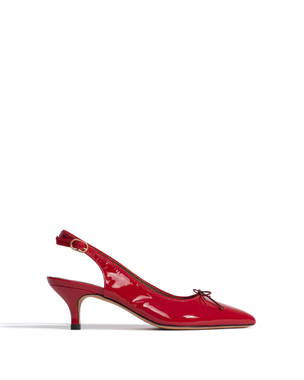 Kasy 50 kitten Polished soft calf Ruby red