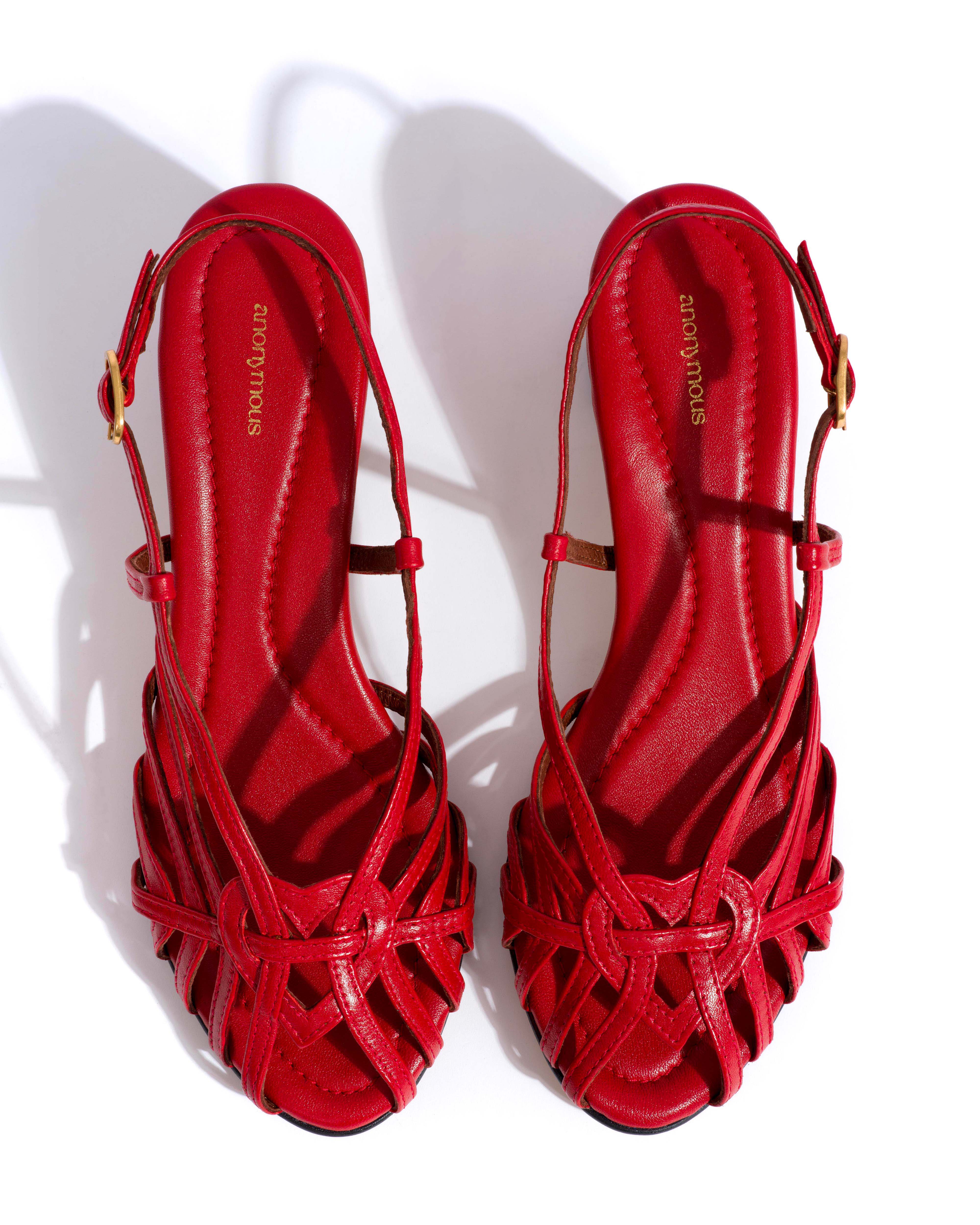 Briddie 50 heart Shiny lamb Ruby red