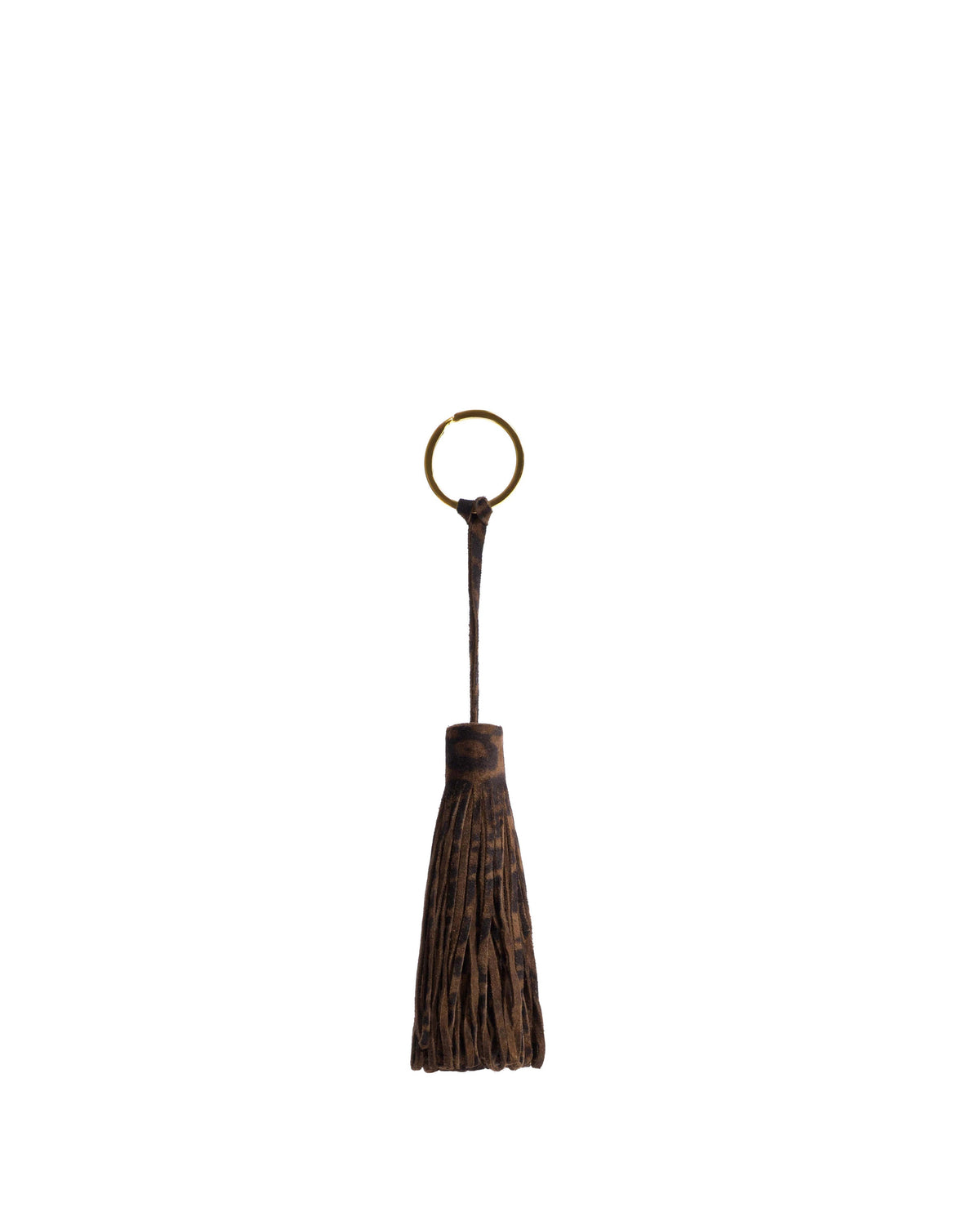 Katty fringe keyring Calf suede print Jaguar