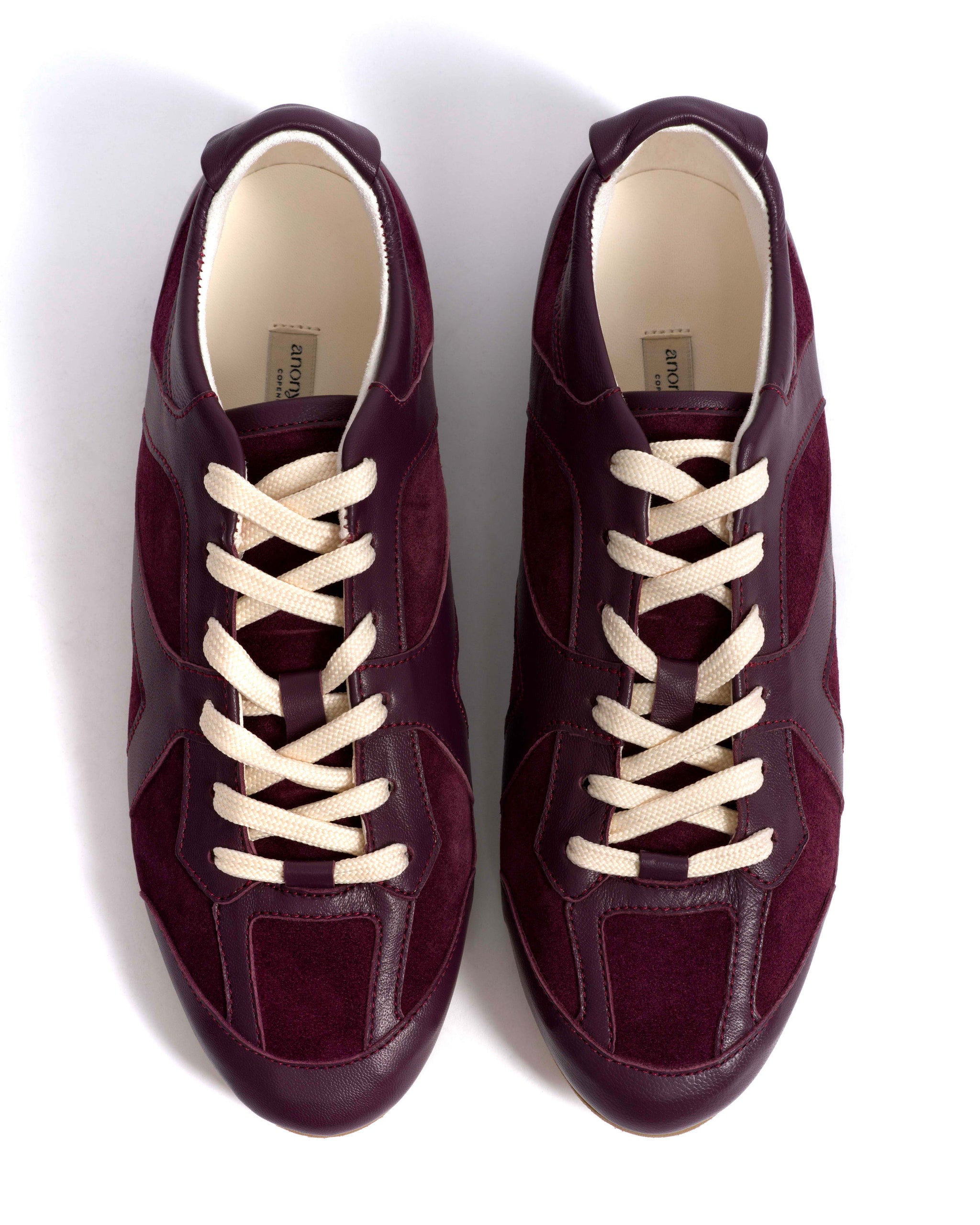 Sneakerina Shiny lamb & suede leather Fig purple - Anonymous Copenhagen Sneakers