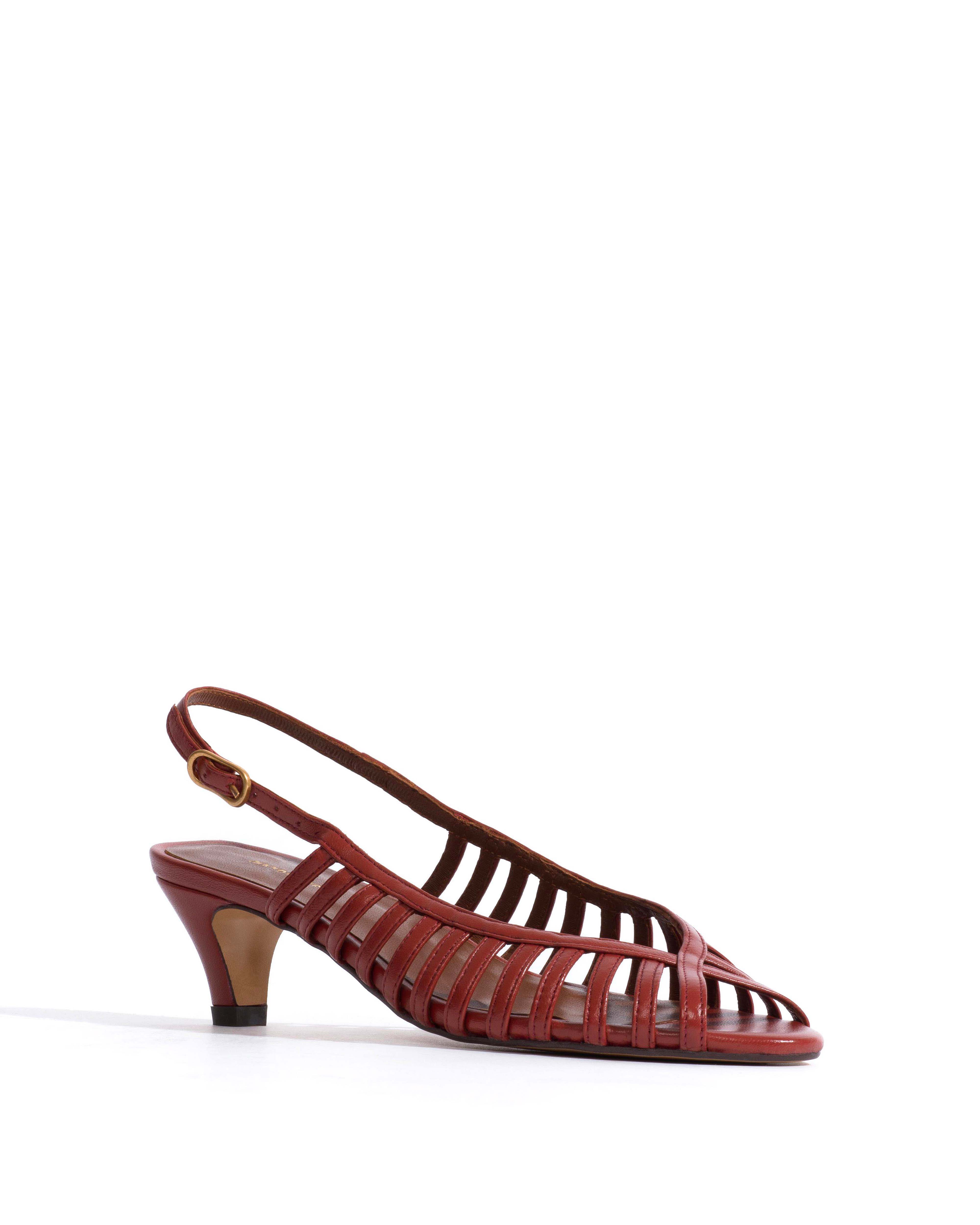 Carminho 40 stiletto Shiny lamb Terracotta