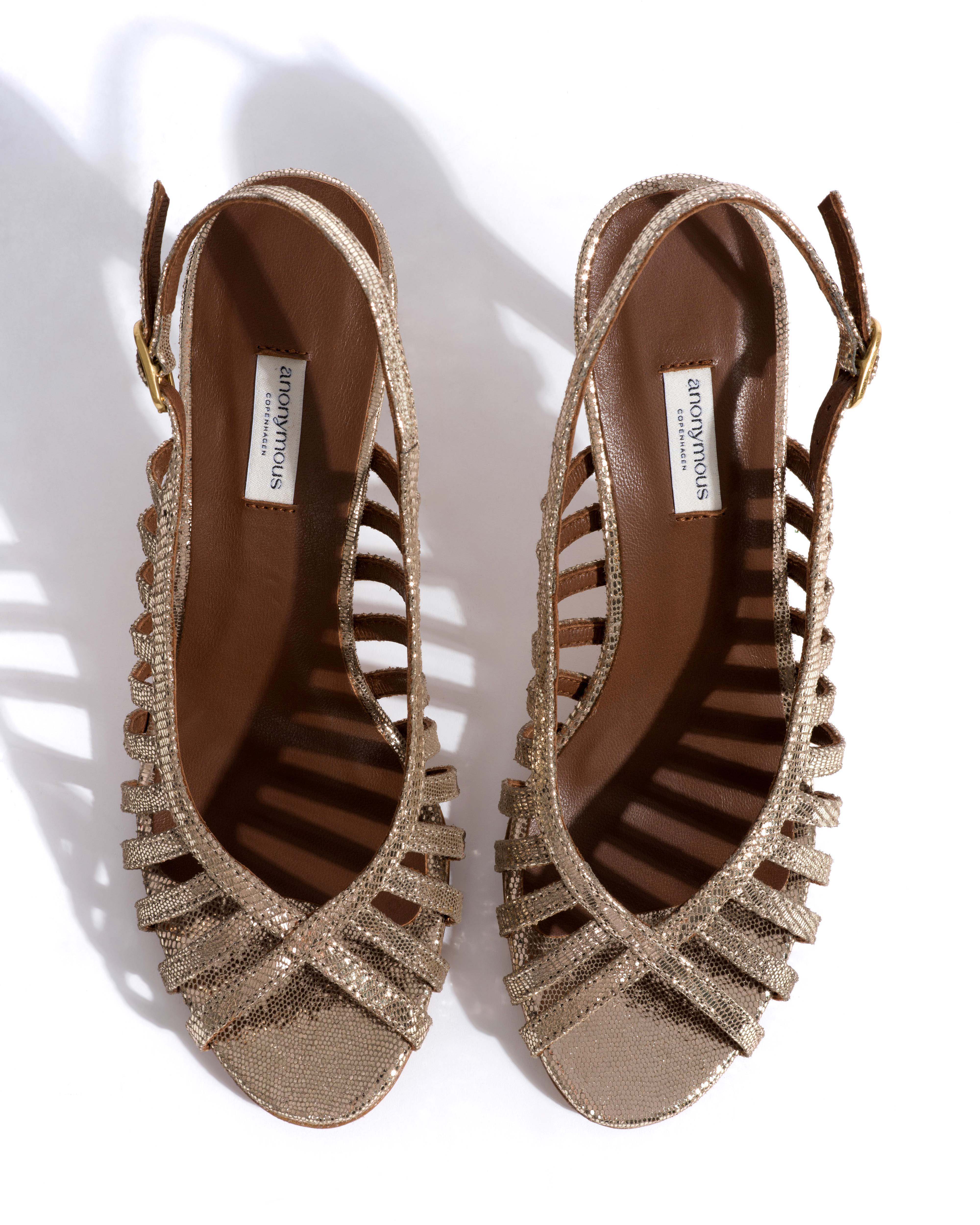 Carminho 75 Lizard metallic goat Vintage champagne