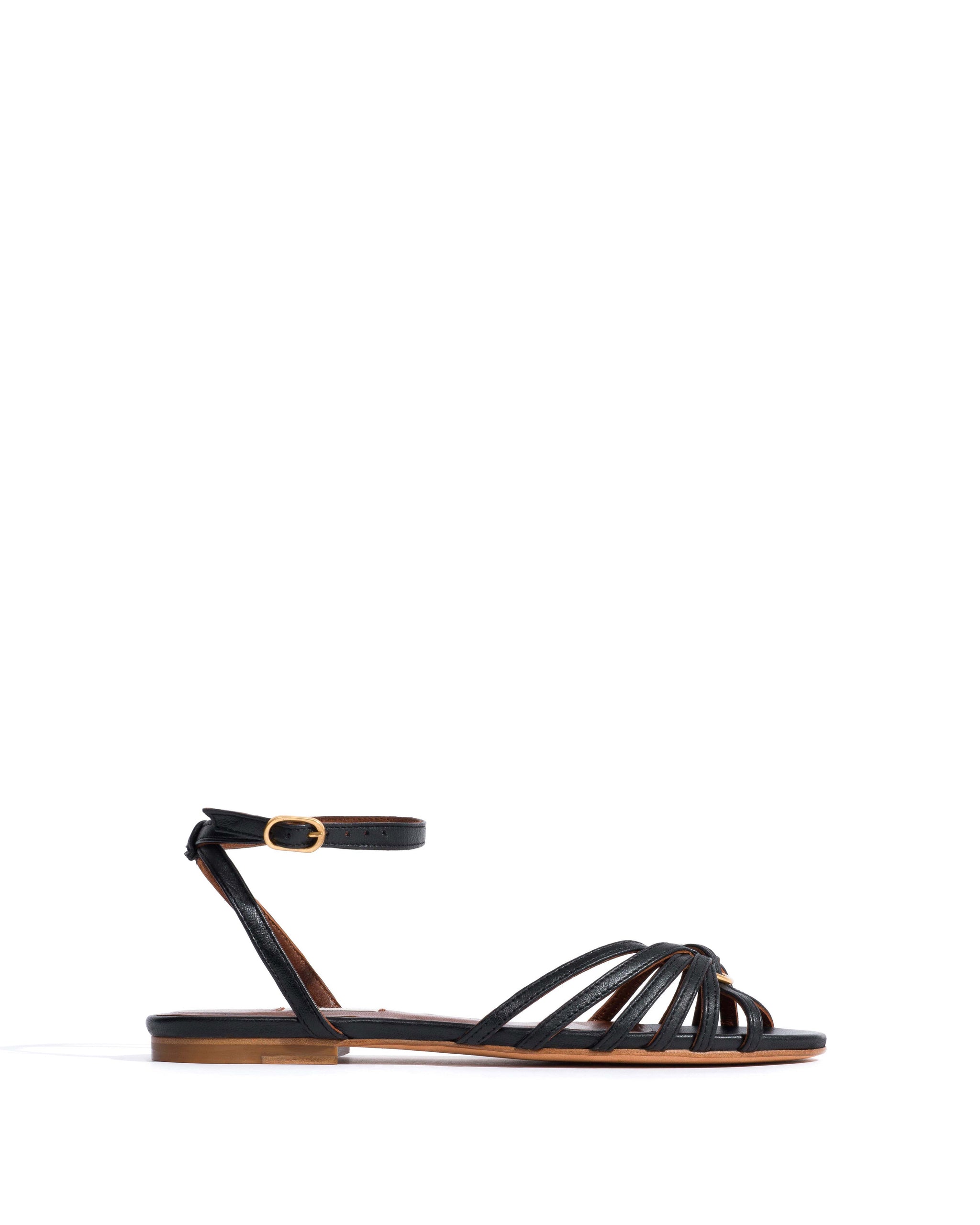 Lopes 10 Shiny lamb Black - Anonymous Copenhagen Flat sandals