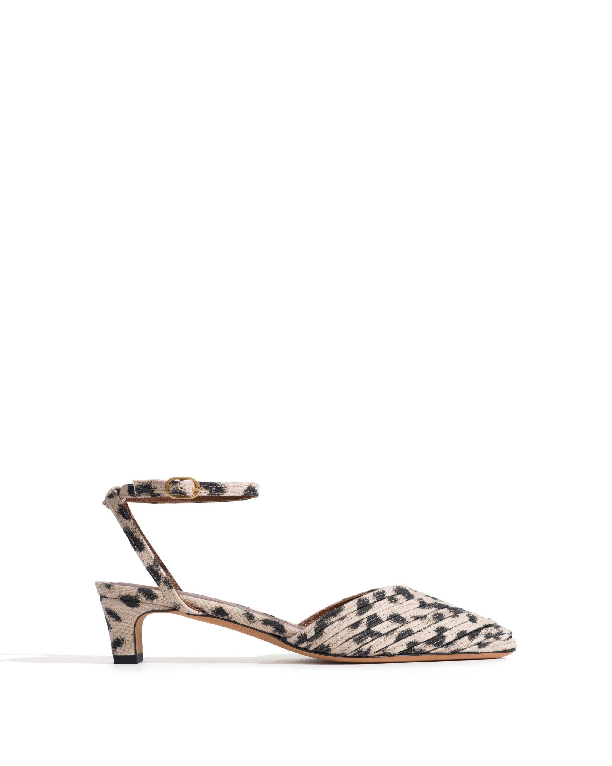 Givia 40 Natural cotton-linen Leopard
