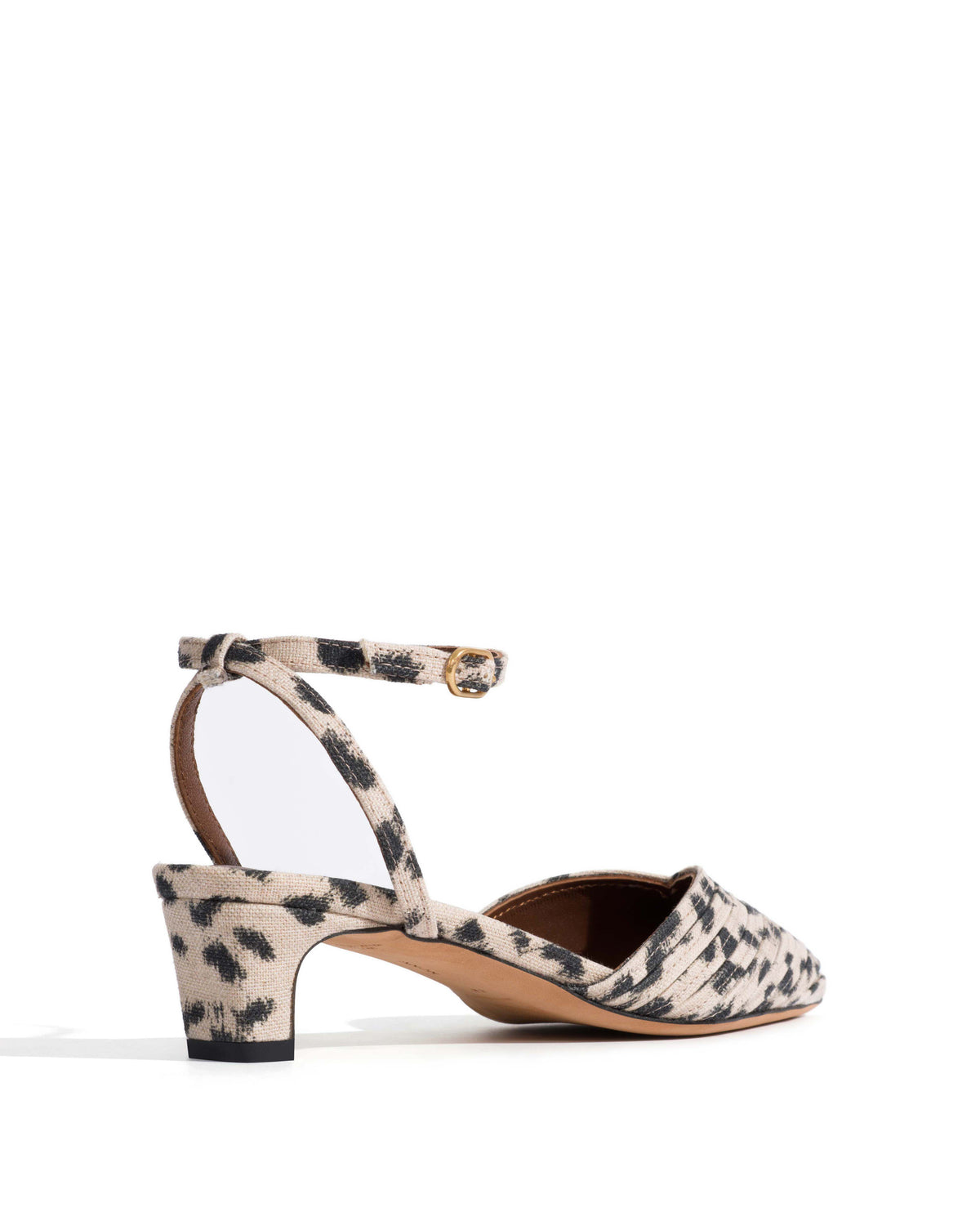 Givia 40 Natural cotton-linen Leopard