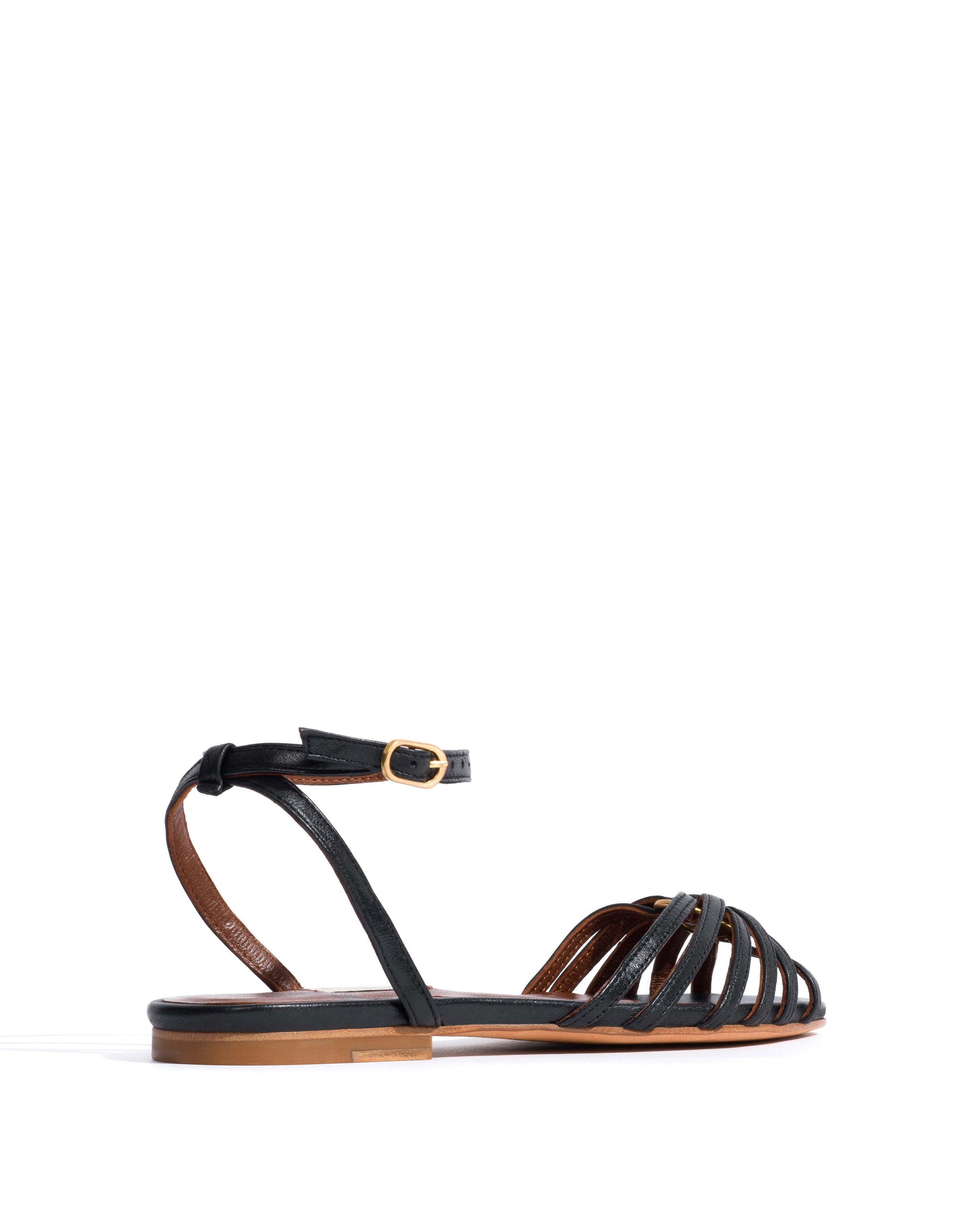 Lopes 10 Shiny lamb Black - Anonymous Copenhagen Flat sandals
