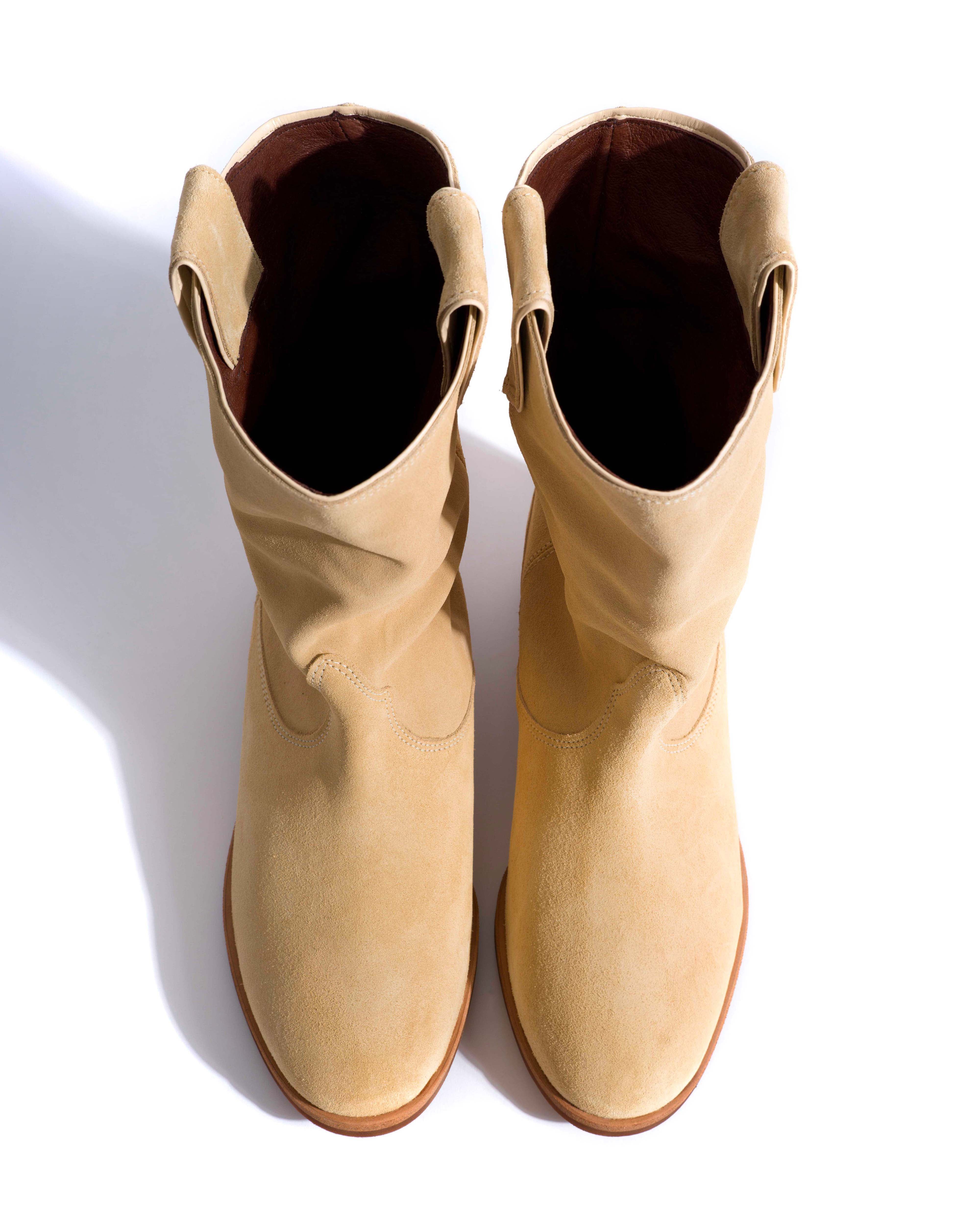 Claudia Calf suede Creamy sand