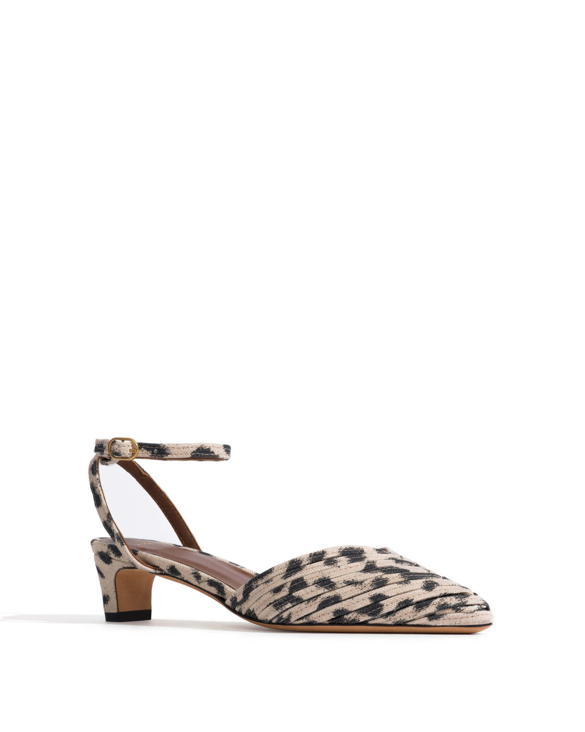 Givia 40 Natural cotton-linen Leopard