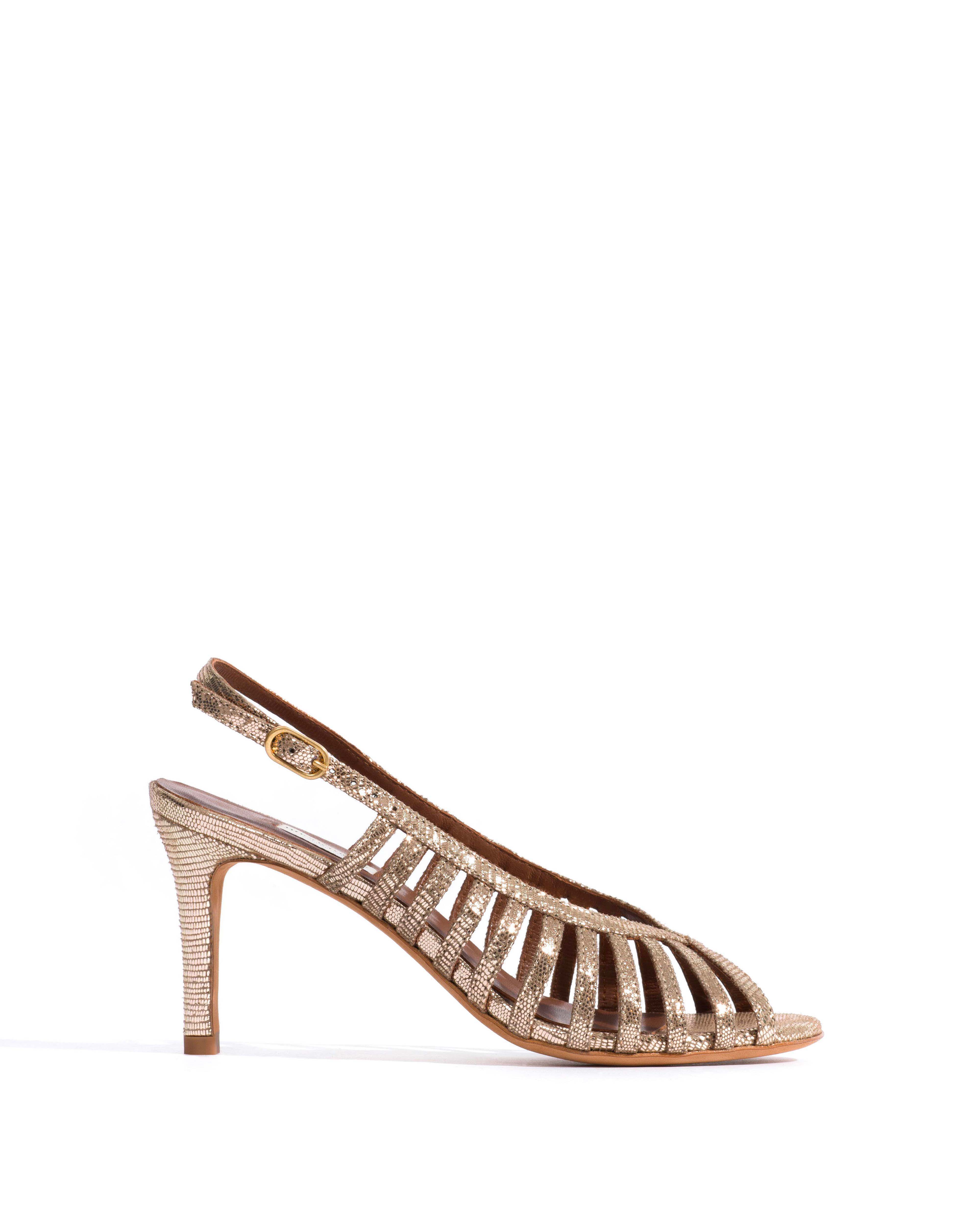 Carminho 75 Lizard metallic goat Vintage champagne