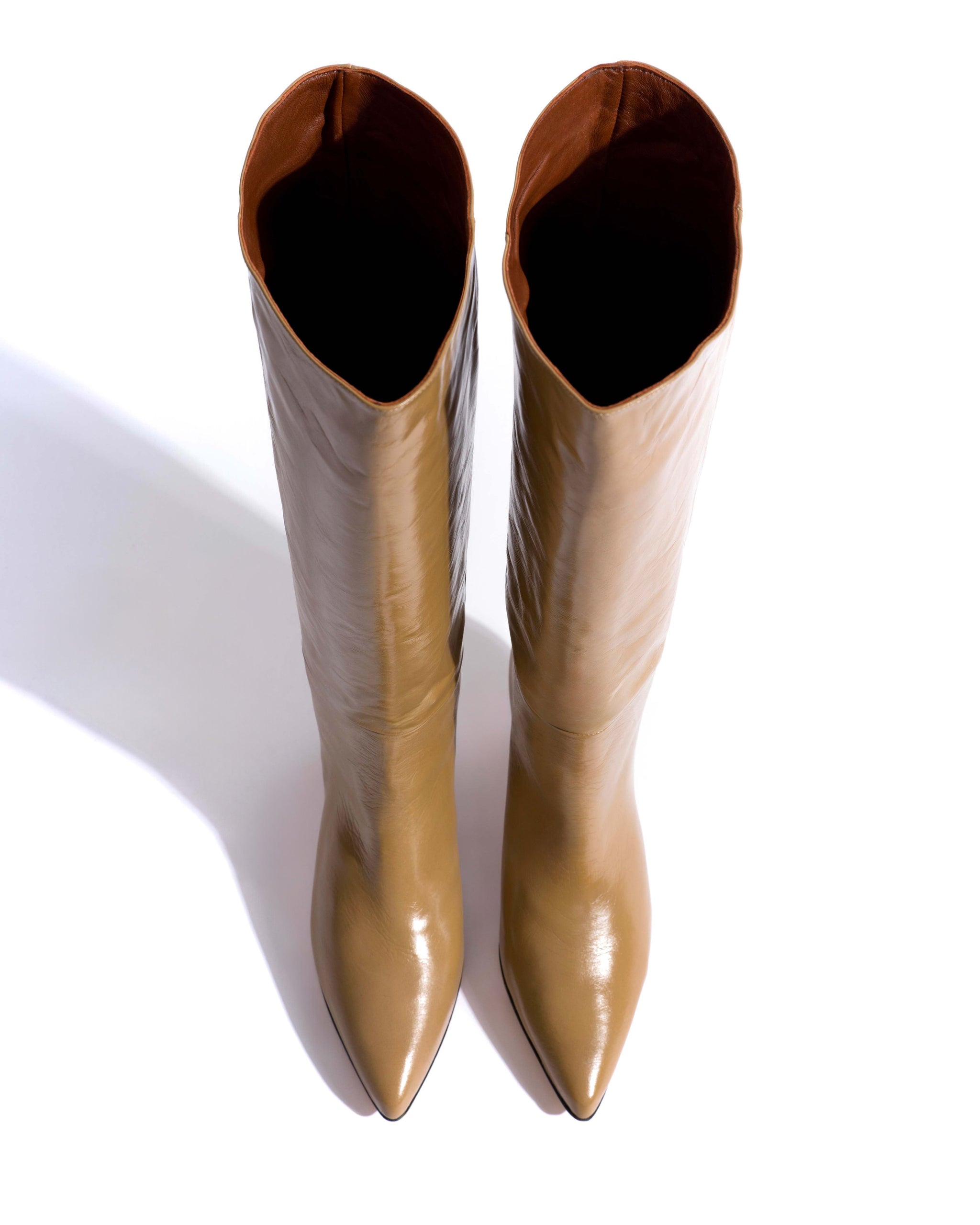 Cecilia 40 stiletto Crinkled soft calf Mushroom