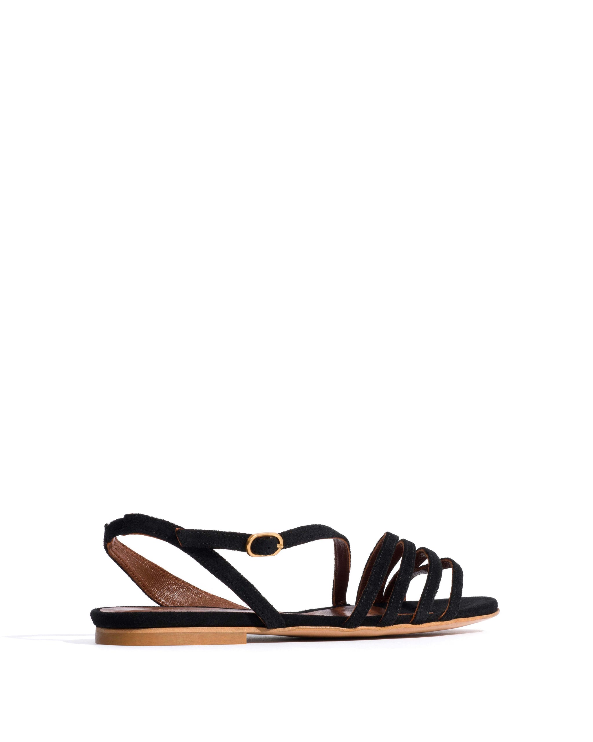 Naia 10 Calf suede Black - Anonymous Copenhagen Flat sandals