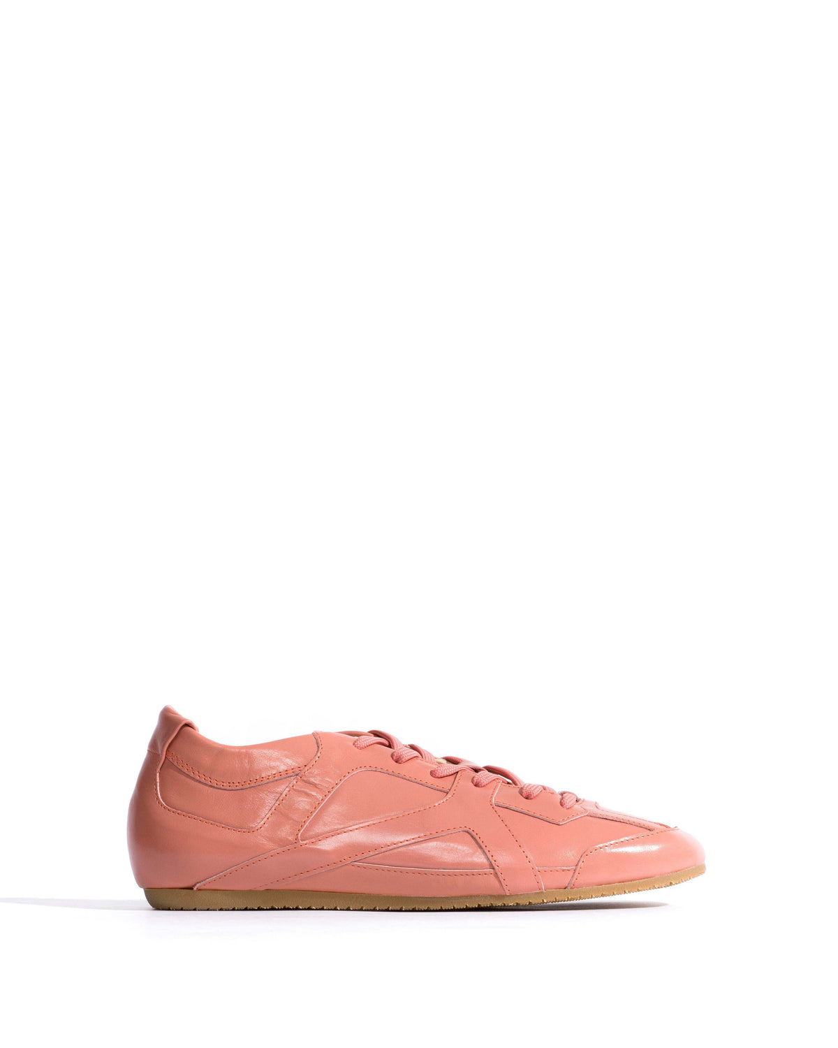 Sneakerina Crinkled polished goat Misty coral