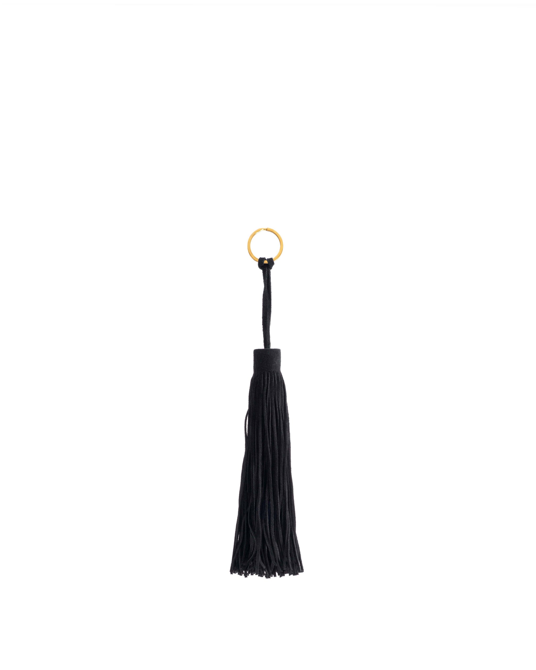 Langley fringe keyring Calf suede Black - Anonymous Copenhagen Small Leather Goods