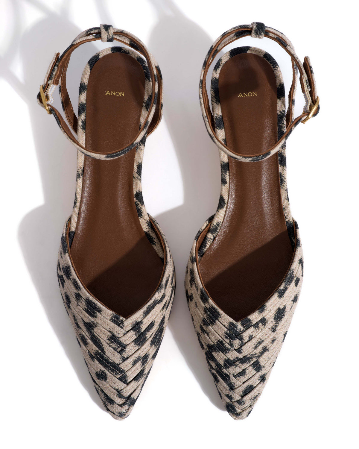 Givia 40 Natural cotton-linen Leopard