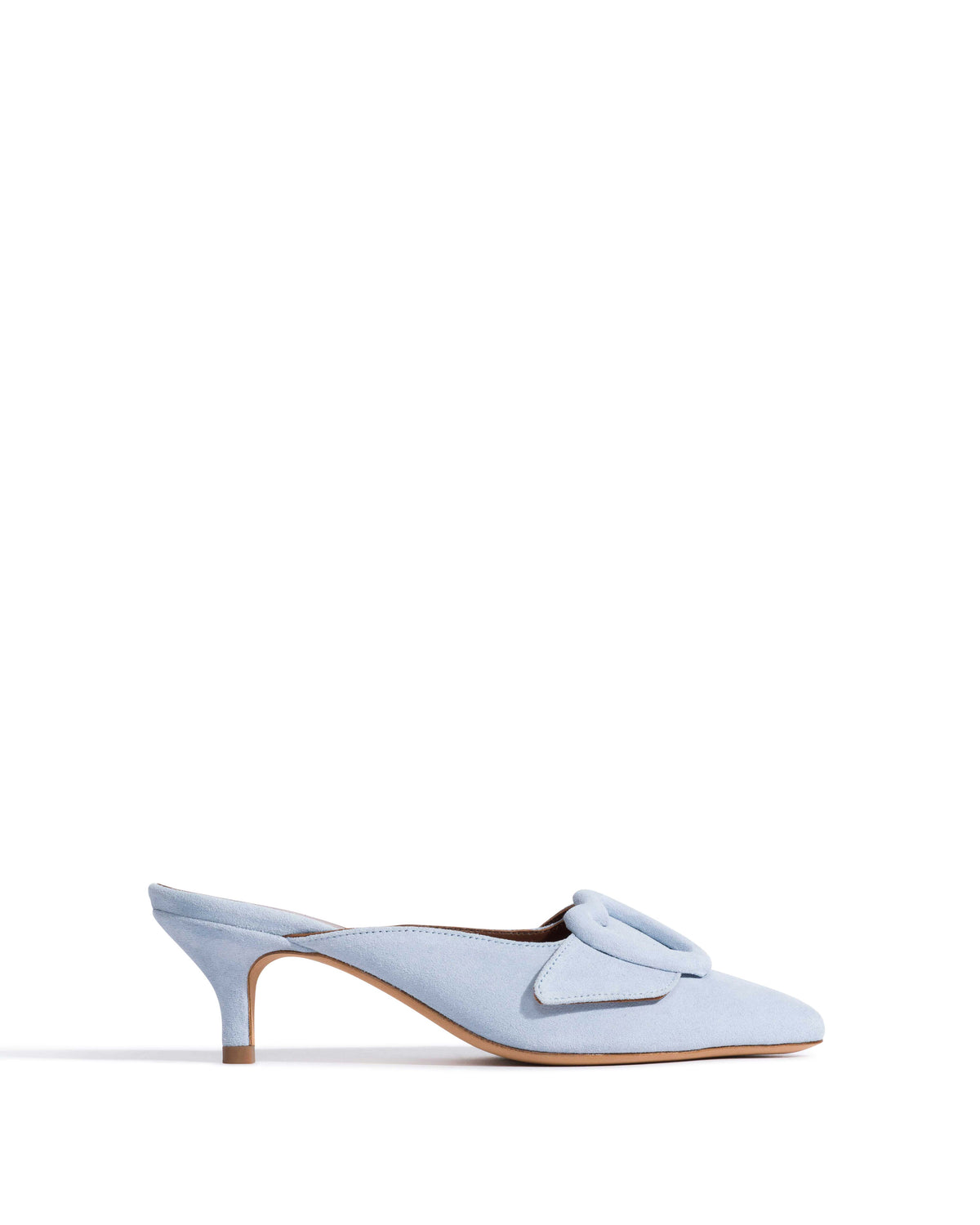 Shila 50 kitten Calf suede Porcelain blue