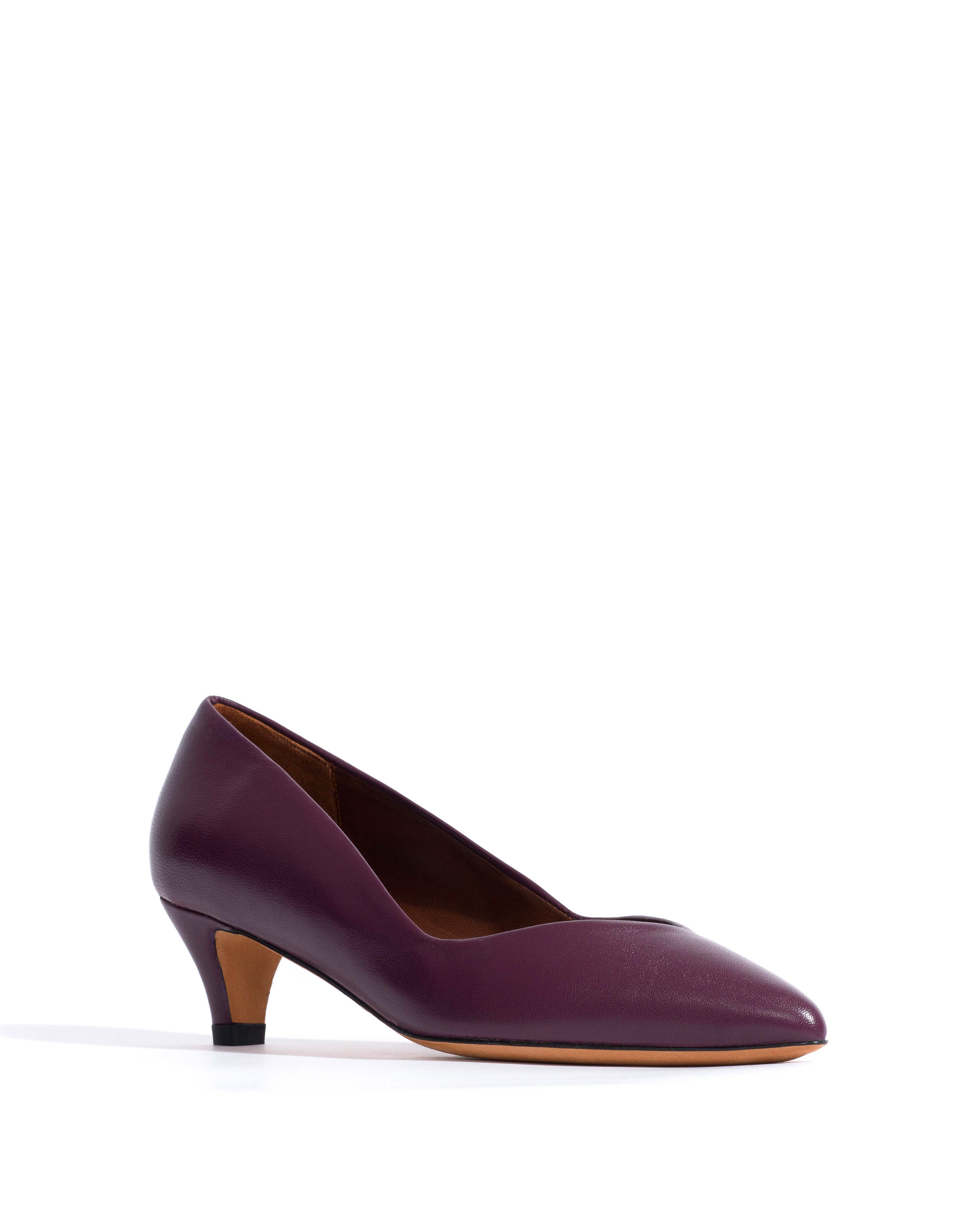 Trini 40 stiletto Shiny lamb Fig purple