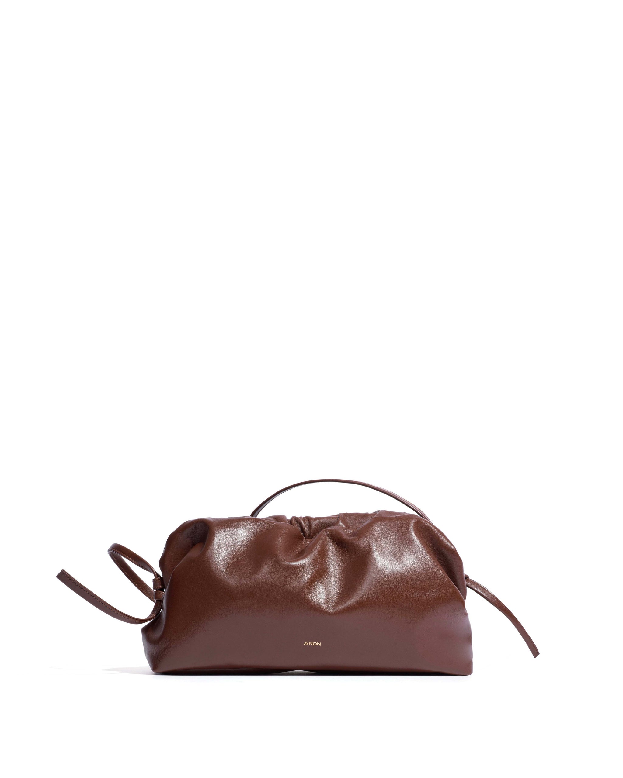 Hally classic cloud bag Shiny lamb Chocolate
