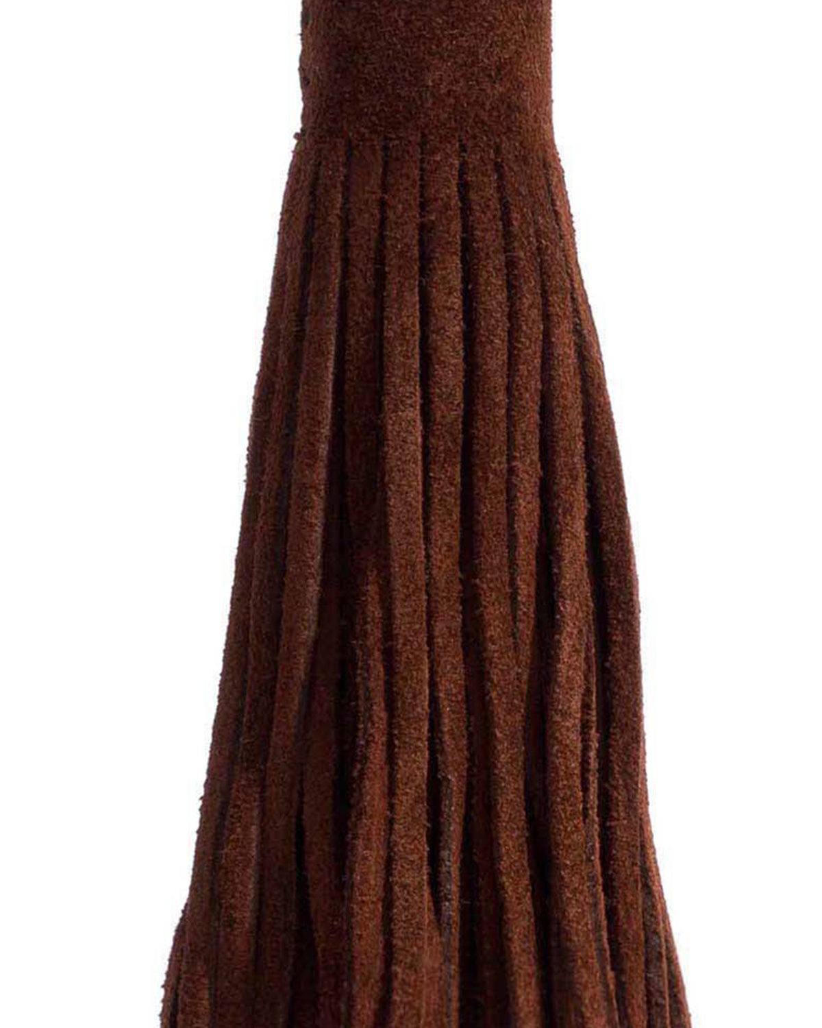Katty fringe keyring Calf suede Chocolate