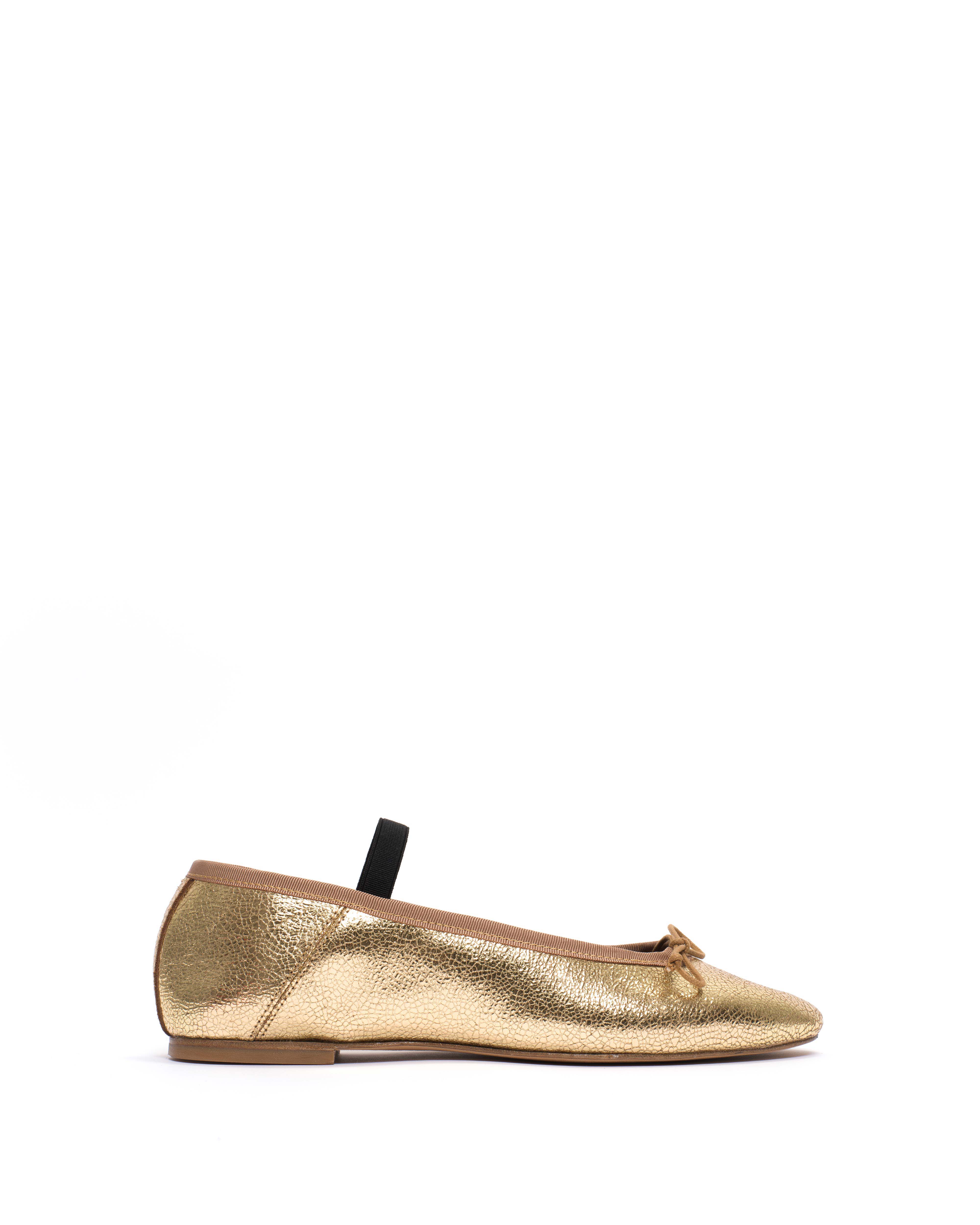 Rhina Crackled metallic goat Gold