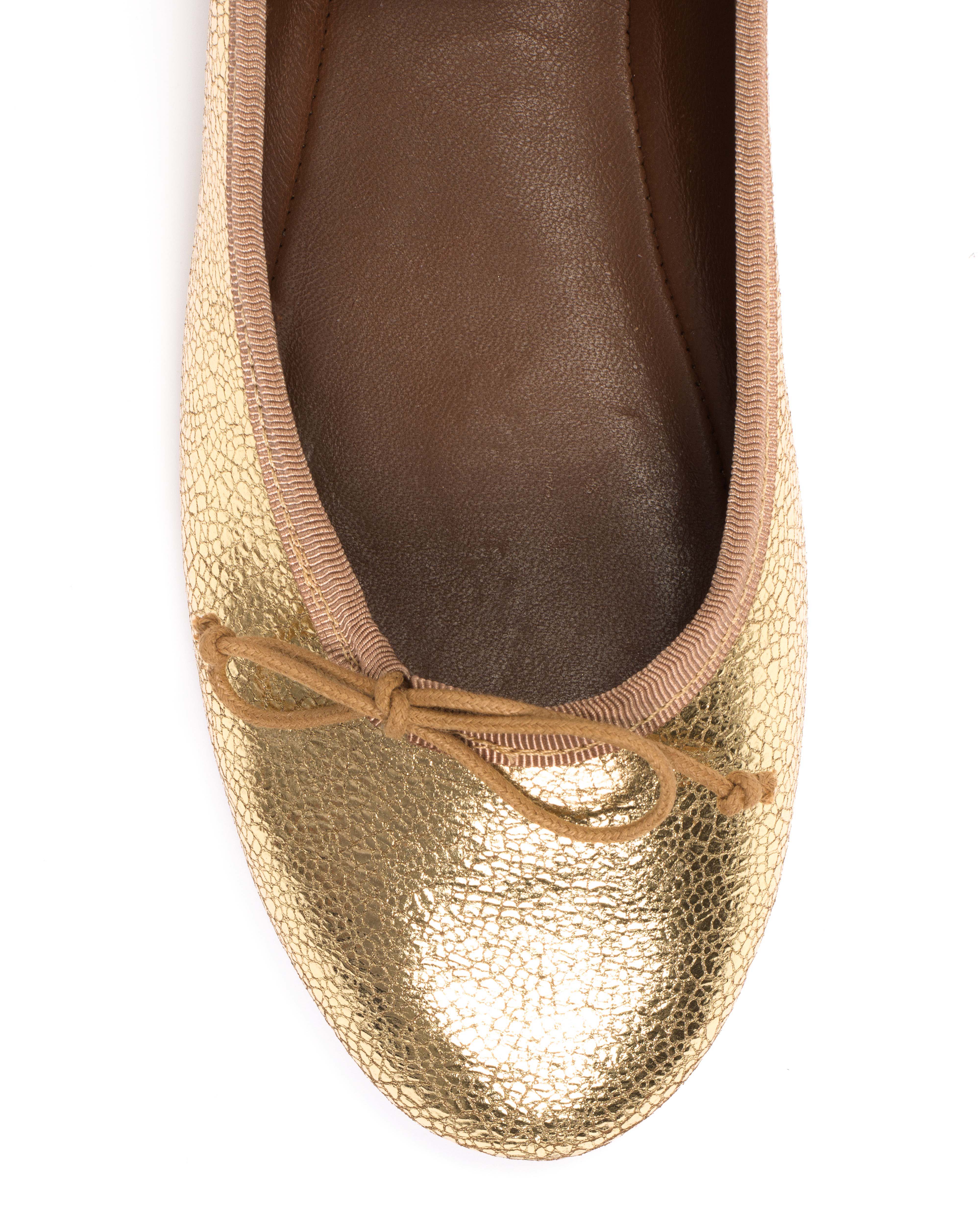 Rhina Crackled metallic goat Gold