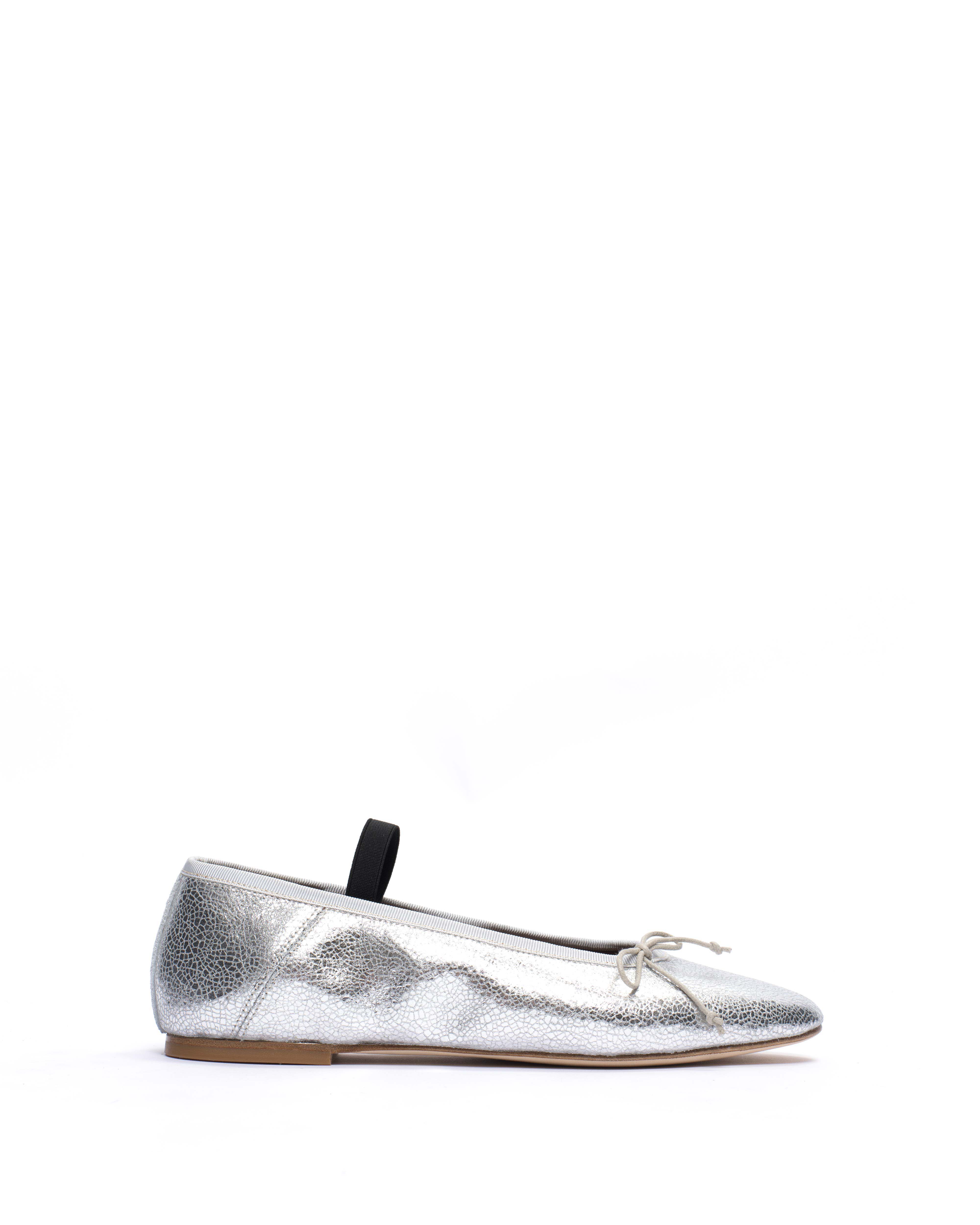 Rhina Crackled metallic goat Silver